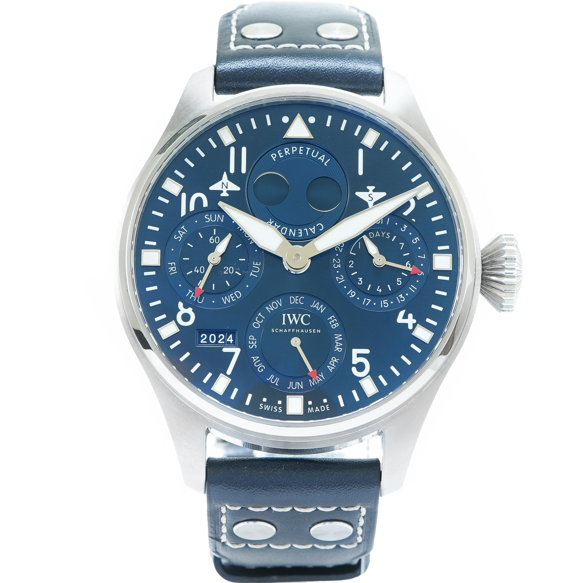 IWC Big Pilot's Watch Perpetual Calendar IW503605 *Blue Dial* *2022* - Inventory 5652