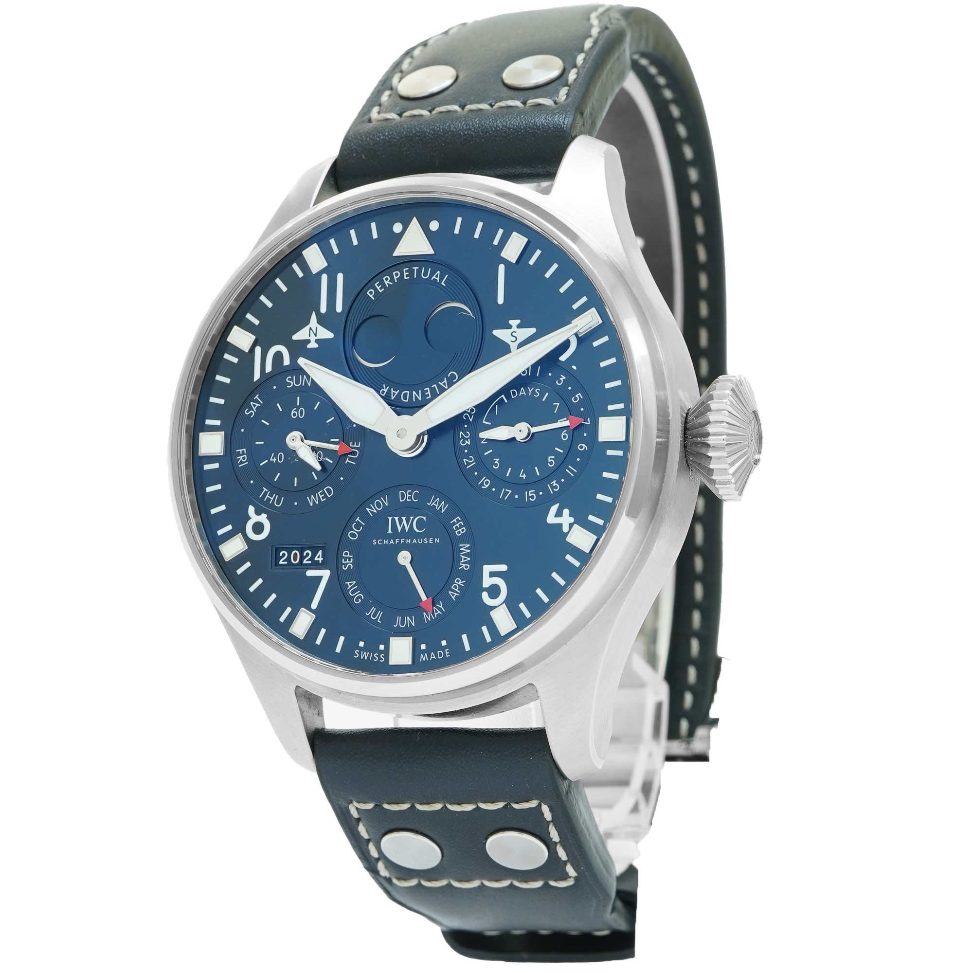 IWC Big Pilot's Watch Perpetual Calendar IW503605 *Blue Dial* *2022* - Inventory 5652