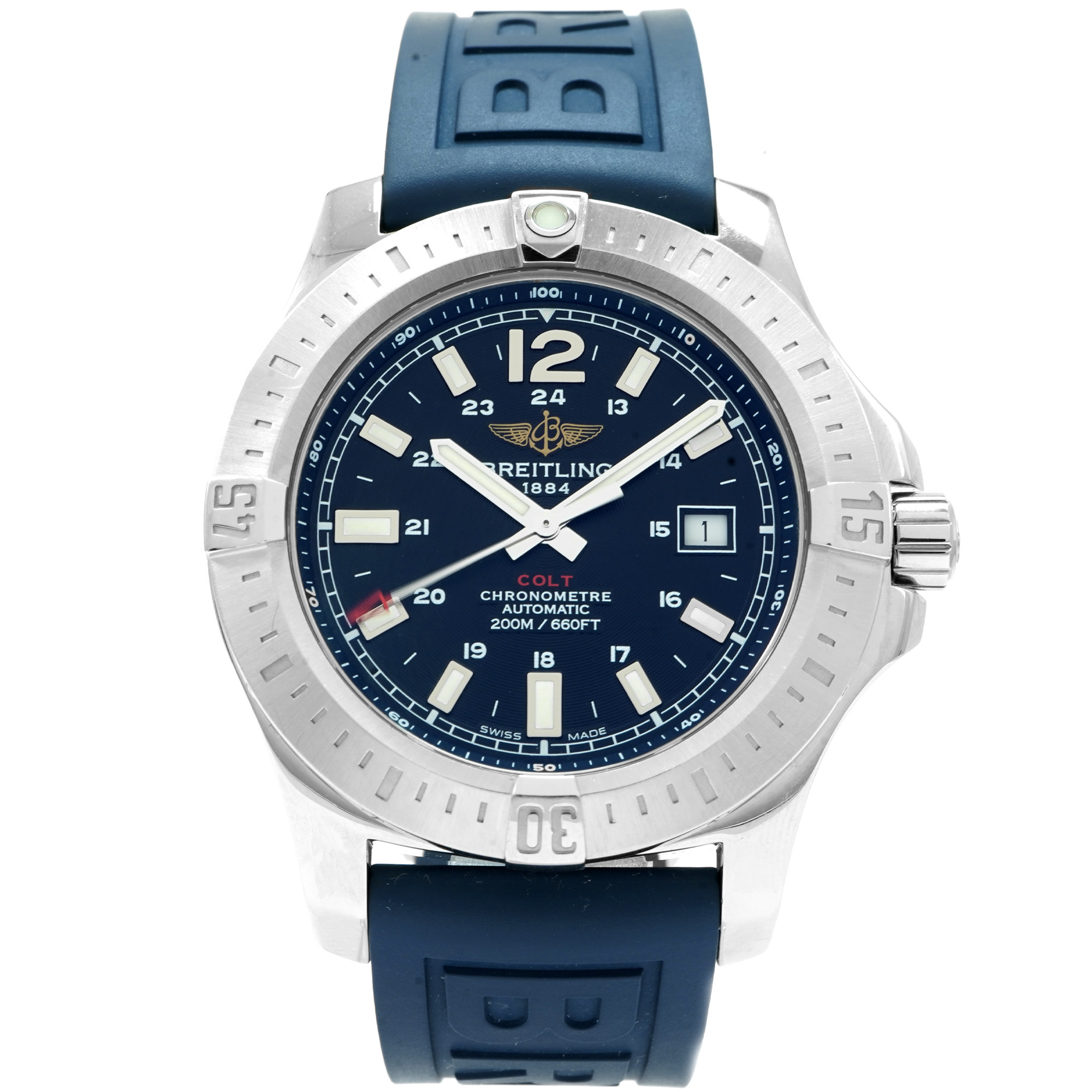Breitling Colt Automatic A17388 *Black Dial* - Inventory 5825