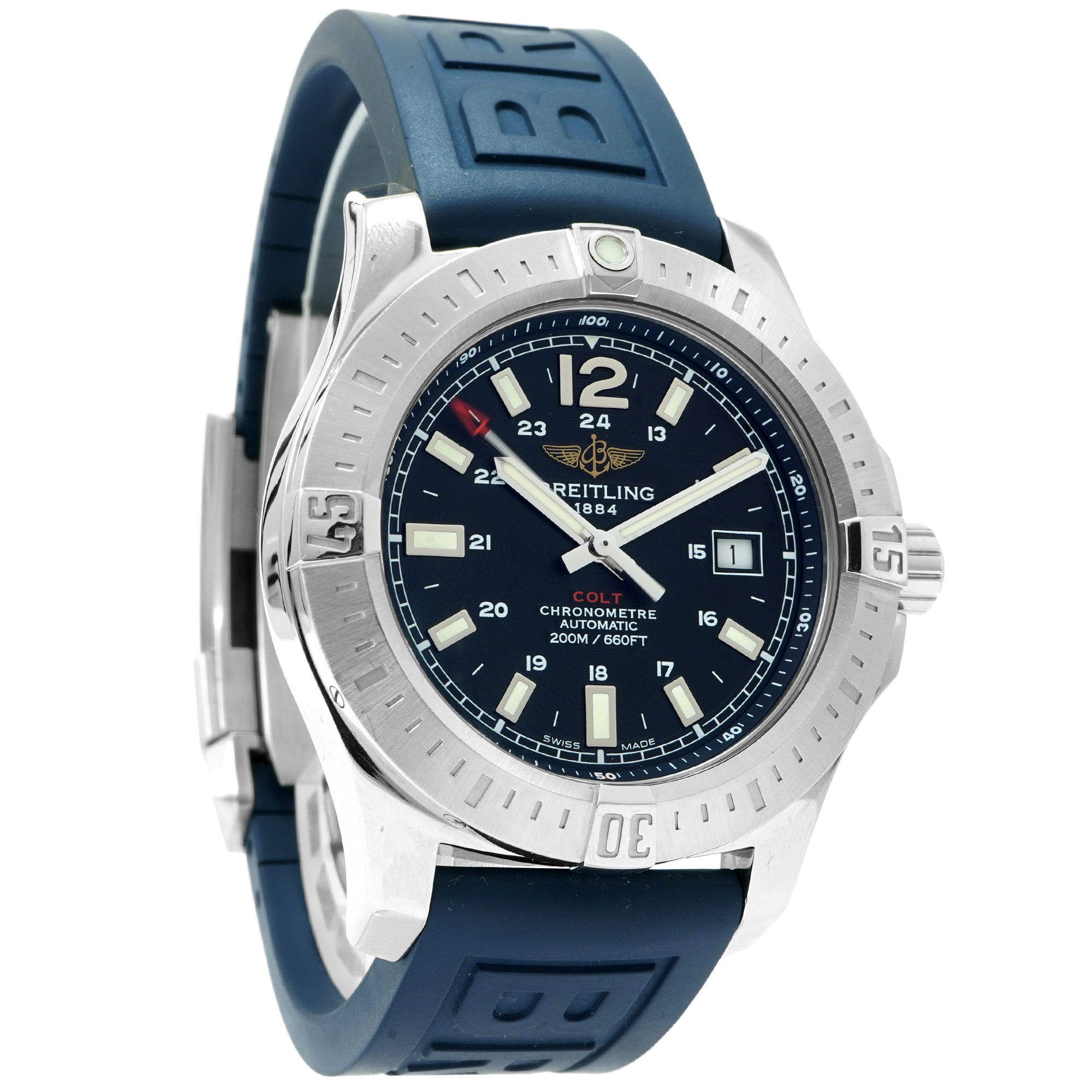 Breitling Colt Automatic A17388 *Black Dial* - Inventory 5825