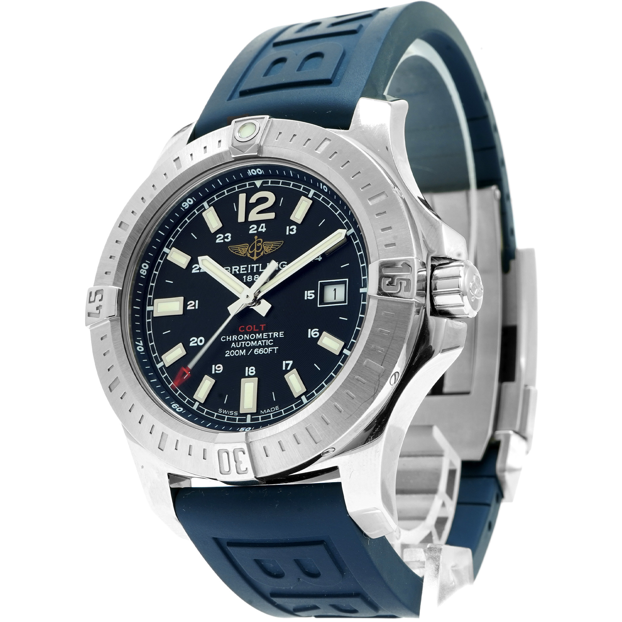 Breitling Colt Automatic A17388 *Black Dial* - Inventory 5825