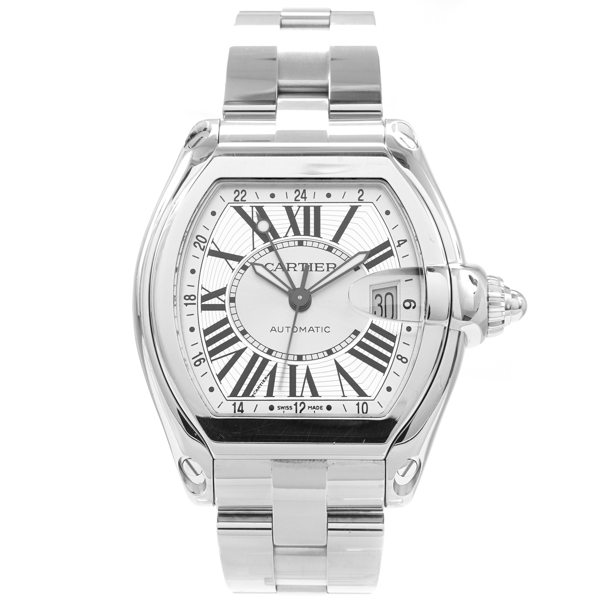 Cartier Roadster XL GMT W62032X6 - Inventory 5883 - DelrayWatch.com