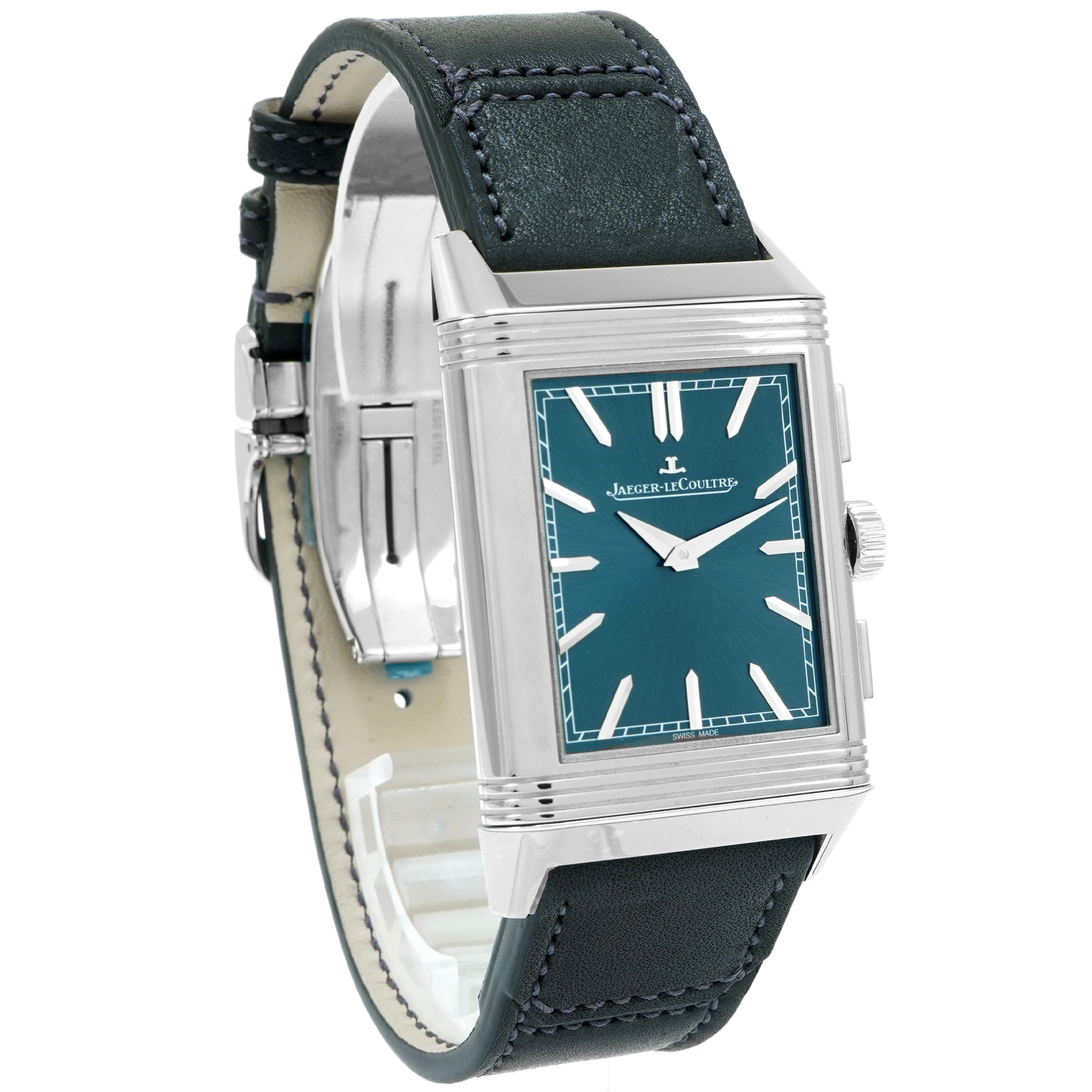 Jaeger LeCoultre Reverso Tribute Chronograph Q389848J *Blue Dial