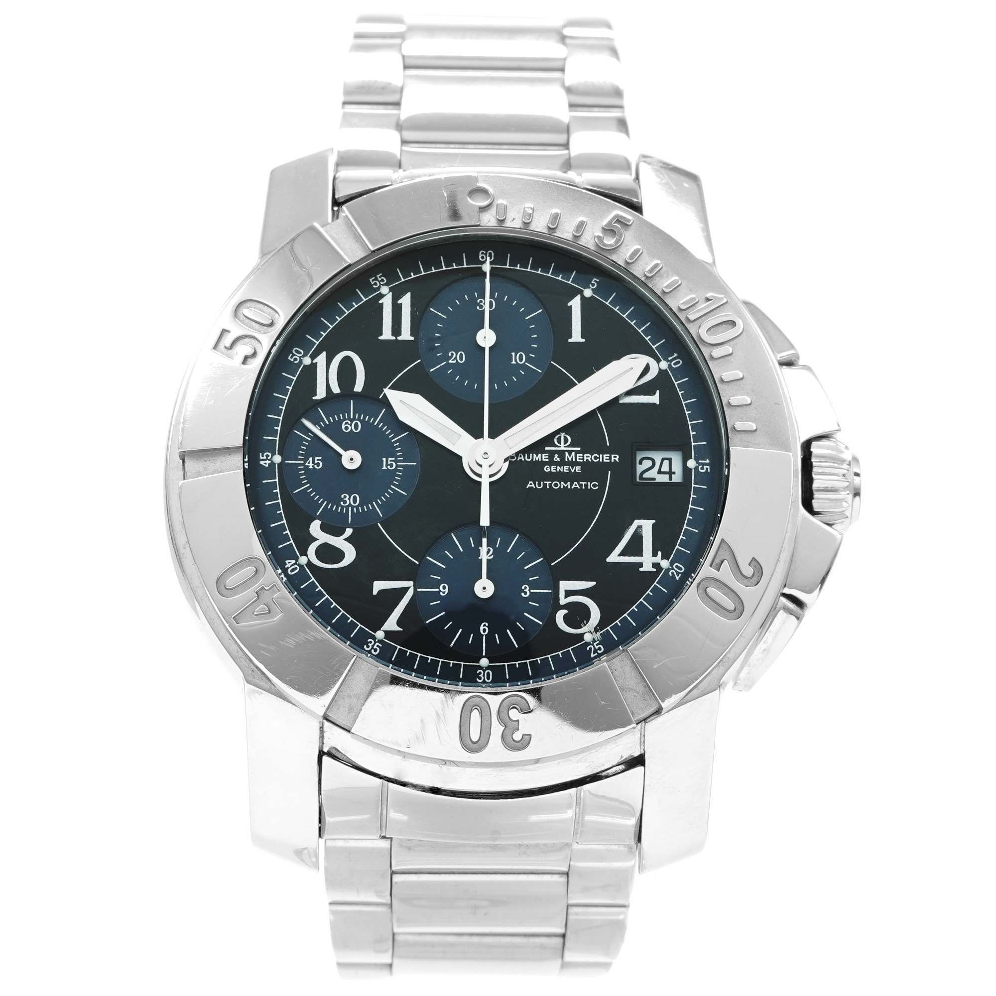 Baume & Mercier Capeland Chronograph 65405 *Black & Blue Dial