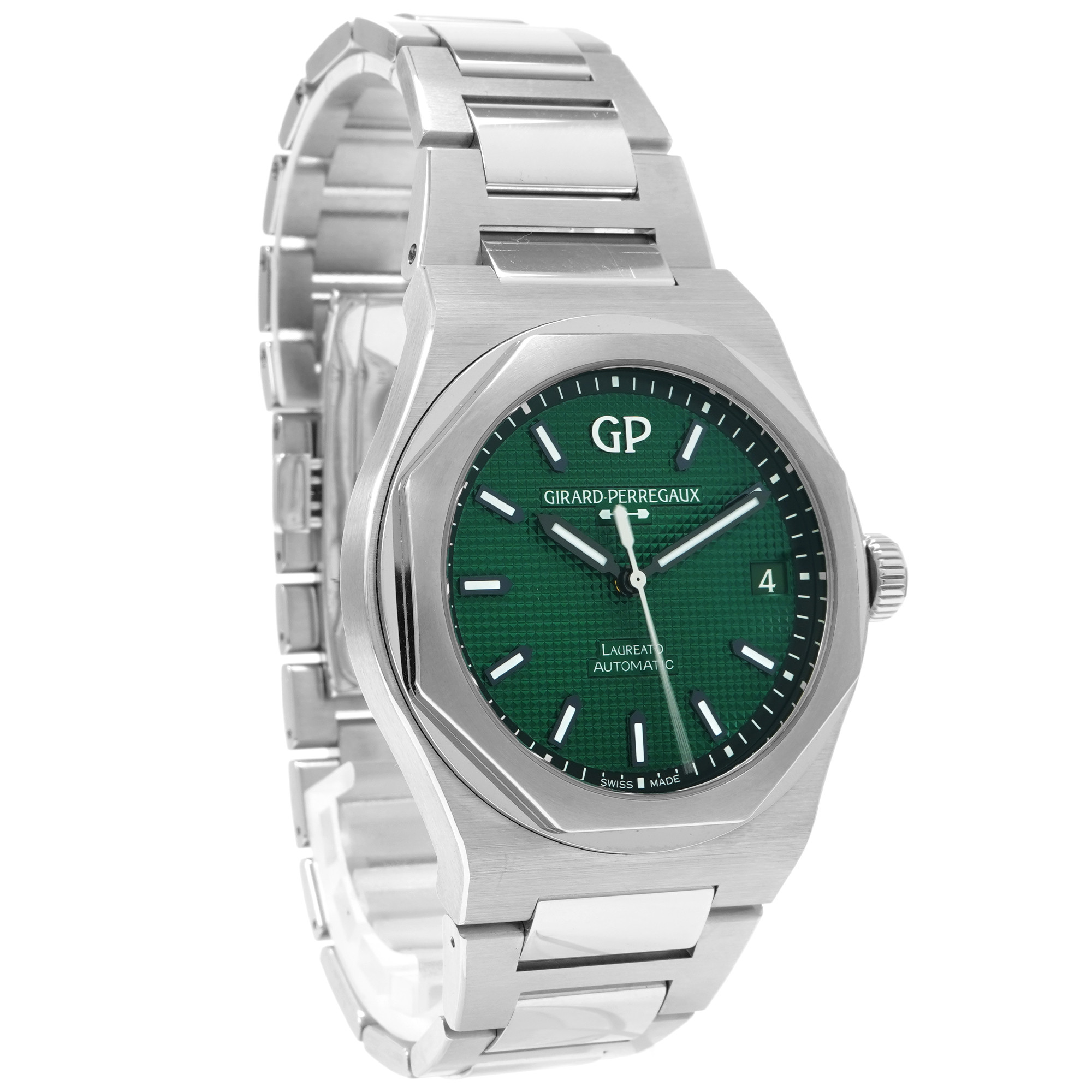 Girard Perregaux Laureato 42mm 81010-11-3153-1CM *Green Dial* *2023* - Inventory 6013 *ON HOLD*