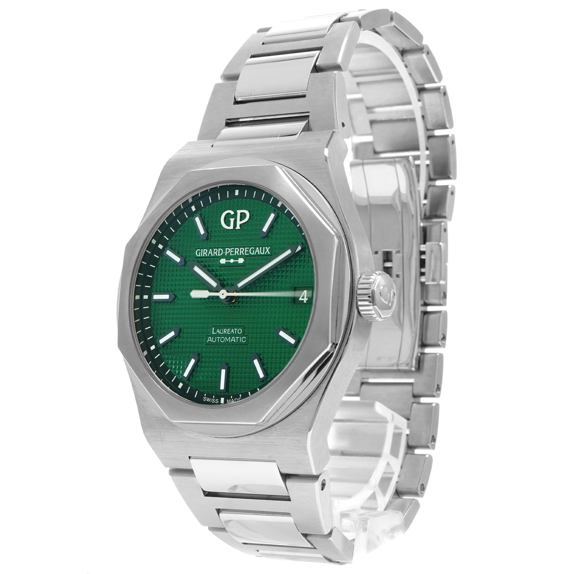 Girard Perregaux Laureato 42mm 81010-11-3153-1CM *Green Dial* *2023* - Inventory 6013 *ON HOLD*