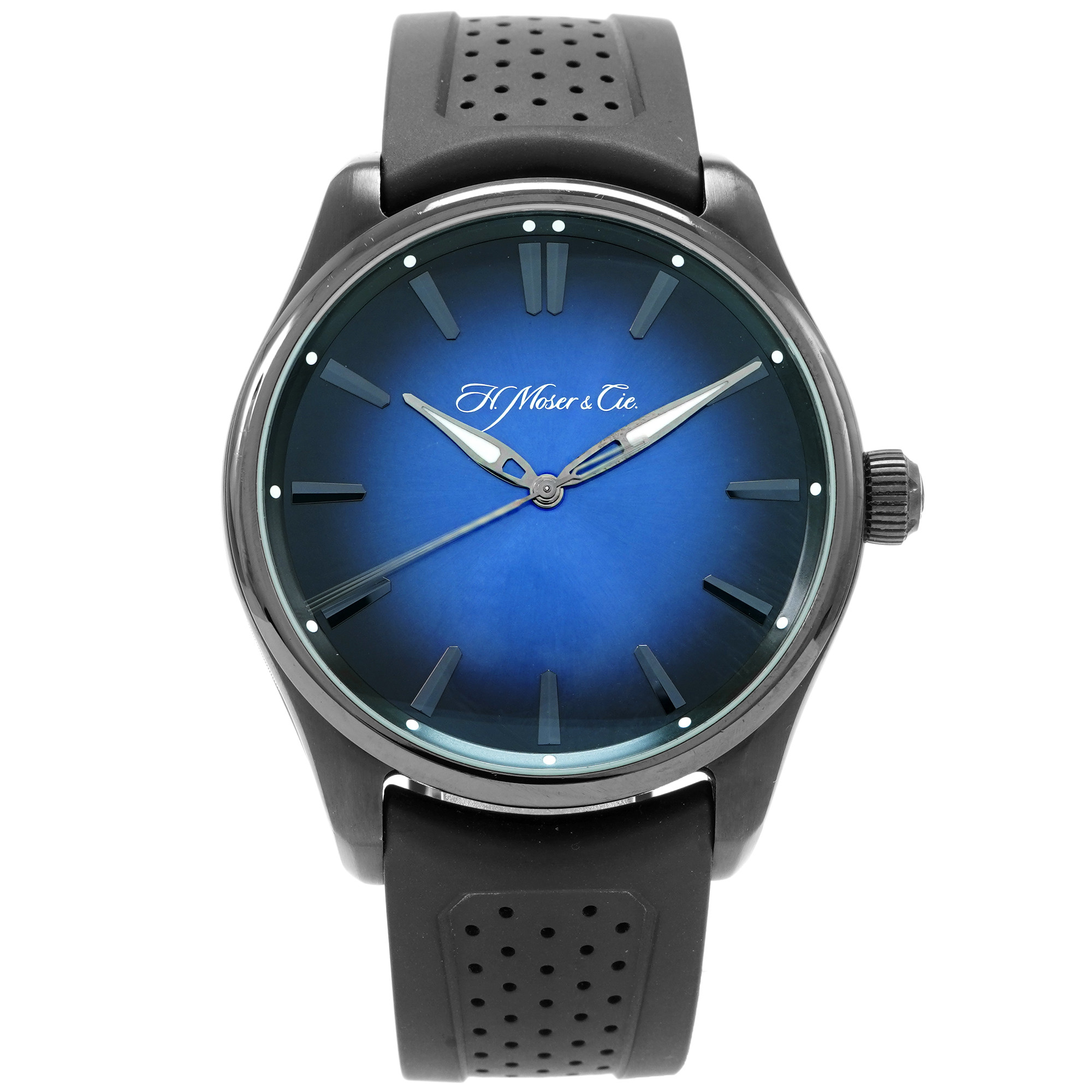 H Moser Pioneer Centre Seconds Funky Blue Black Edition 3200-1205