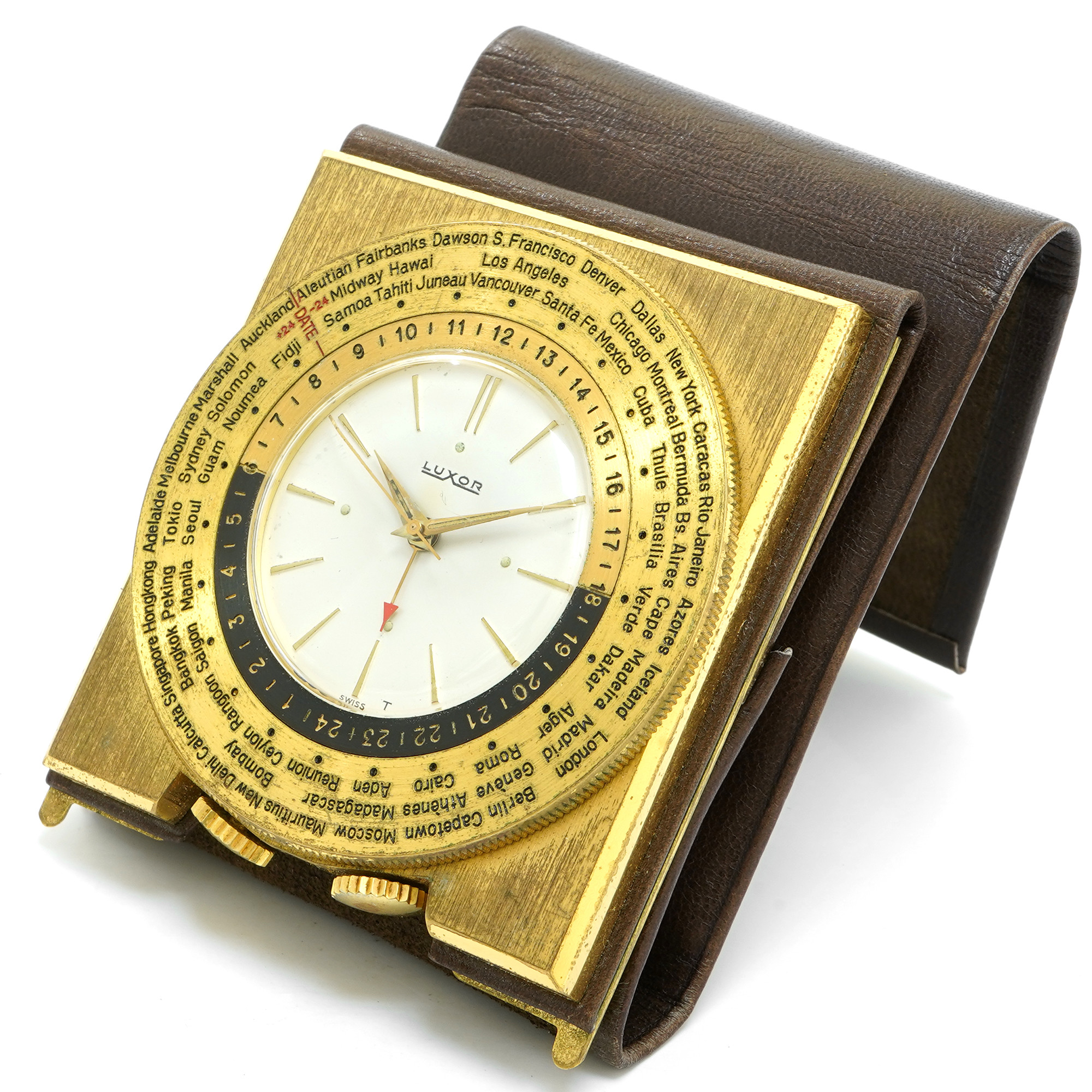 Luxor World Time Travel Alarm Clock *Vintage* - Inventory 5133