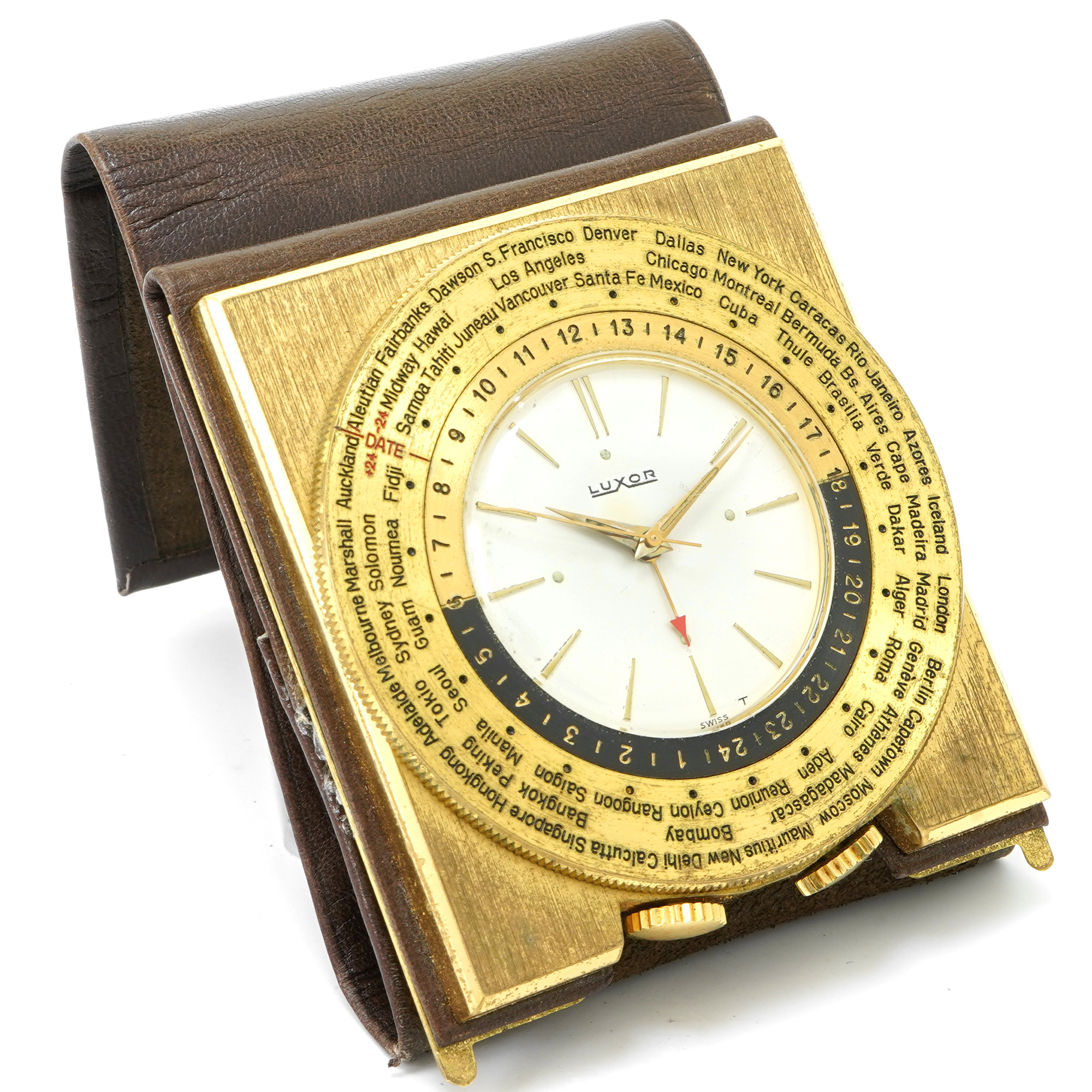 Luxor World Time Travel Alarm Clock *Vintage* - Inventory 5133