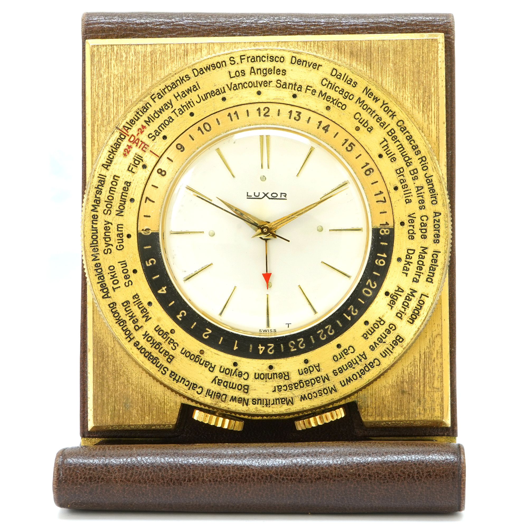 Luxor World Time Travel Alarm Clock *Vintage* - Inventory 5133
