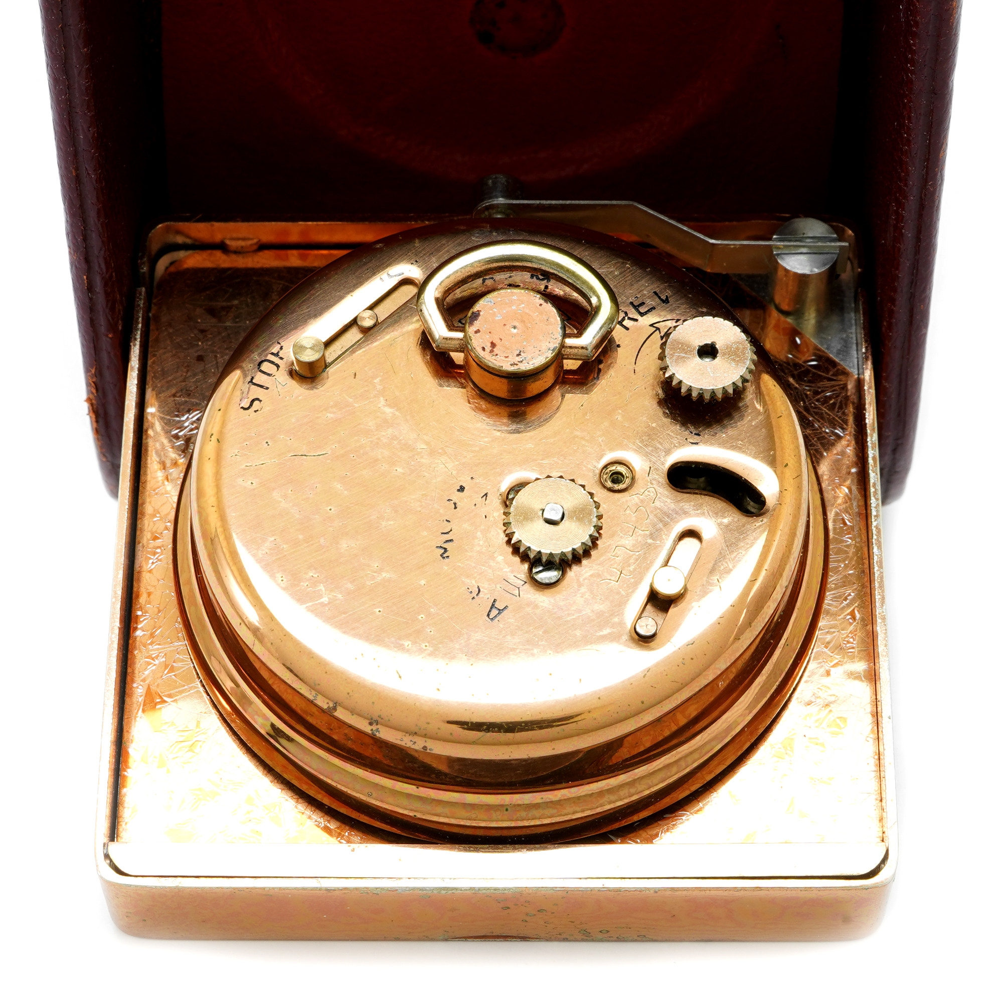 Jaeger LeCoultre 8 Days Leather Folding Alarm Travel Clock