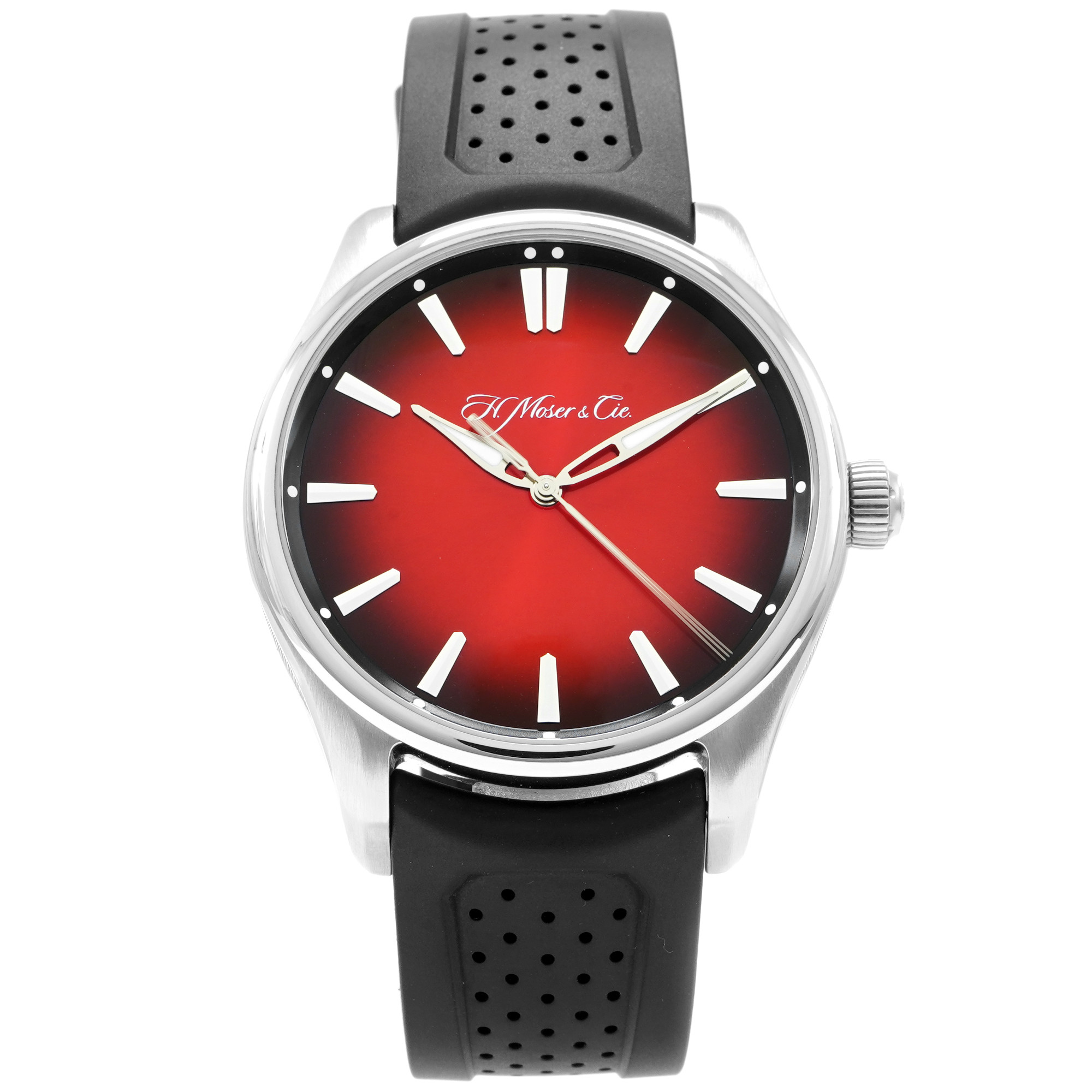 H Moser Pioneer Centre Seconds Swiss Mad Red Fumé - Inventory 6364