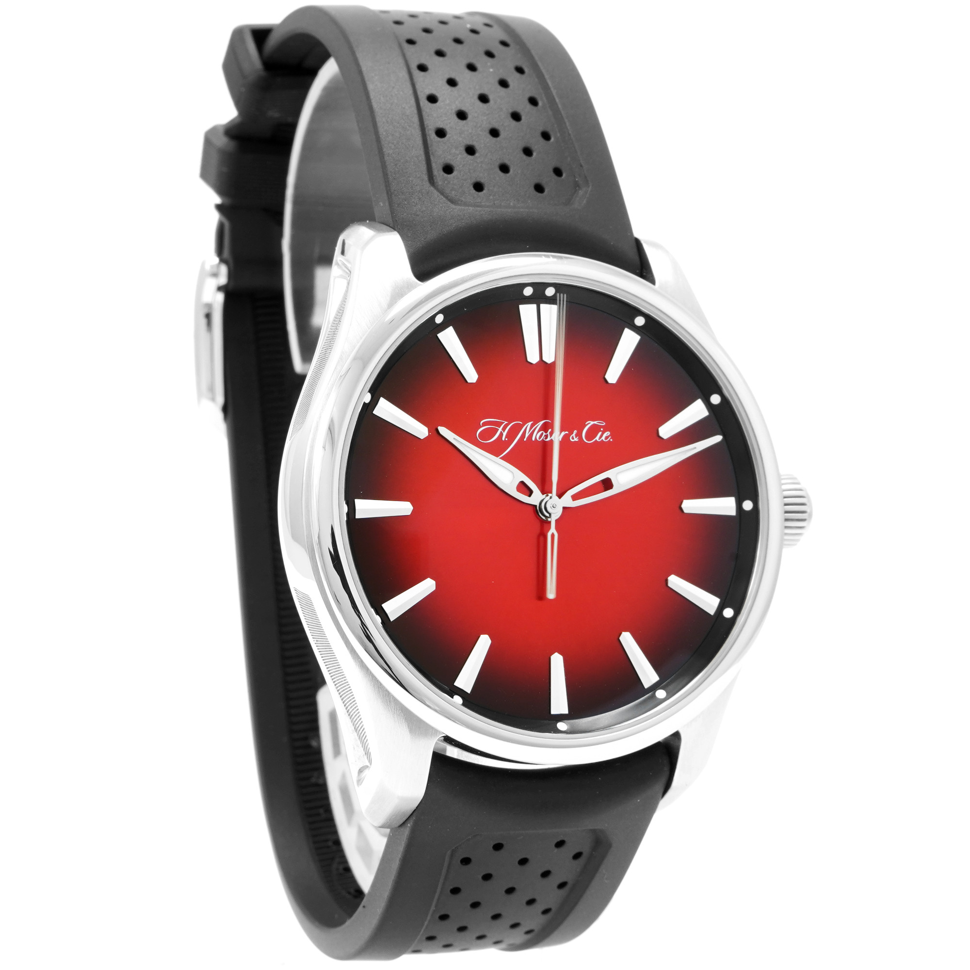 H Moser Pioneer Centre Seconds Swiss Mad Red Fumé - Inventory 6364