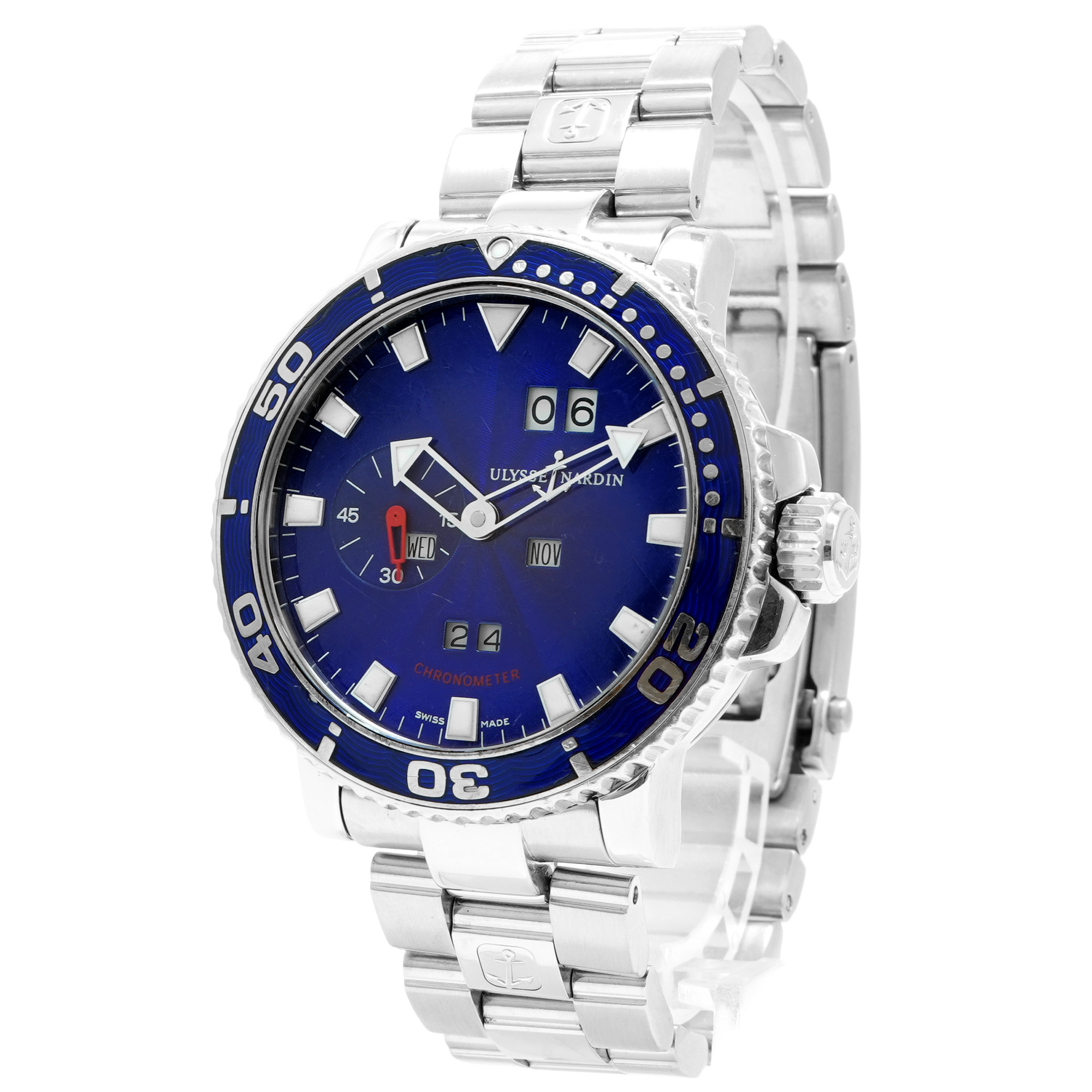 Ulysse Nardin Aqua Marine Perpetual Calendar 333-77-7 *Blue Dial