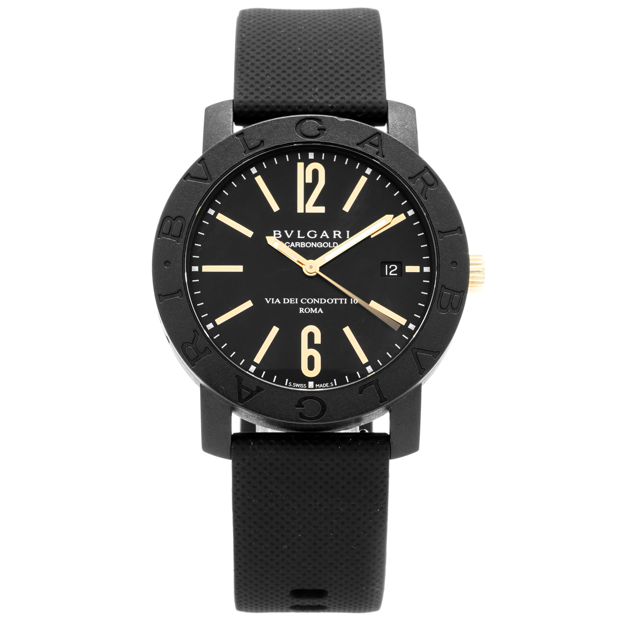 Bulgari Carbongold Via Condotti BB 40 CL - Inventory 6494