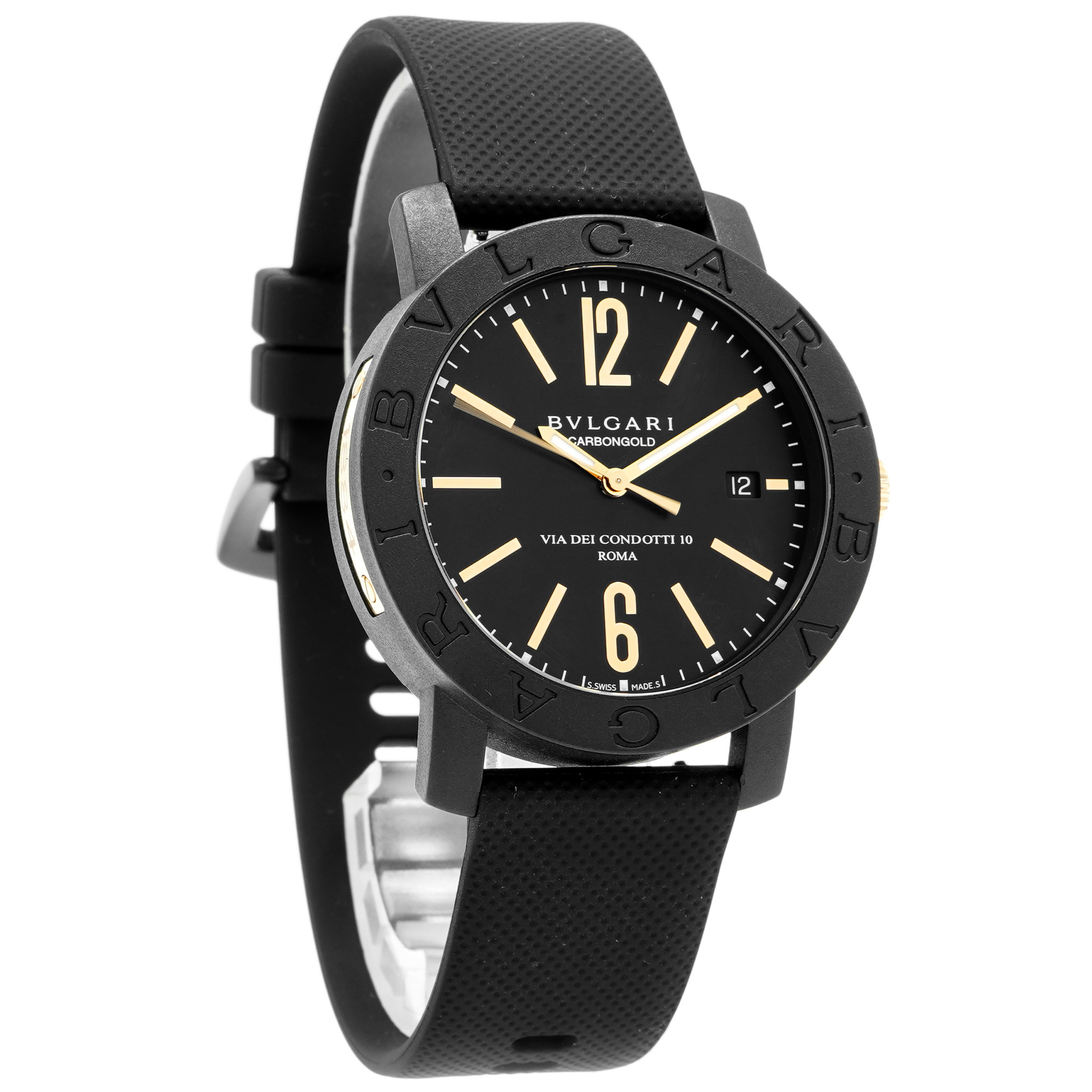 Bulgari Carbongold Via Condotti BB 40 CL - Inventory 6494