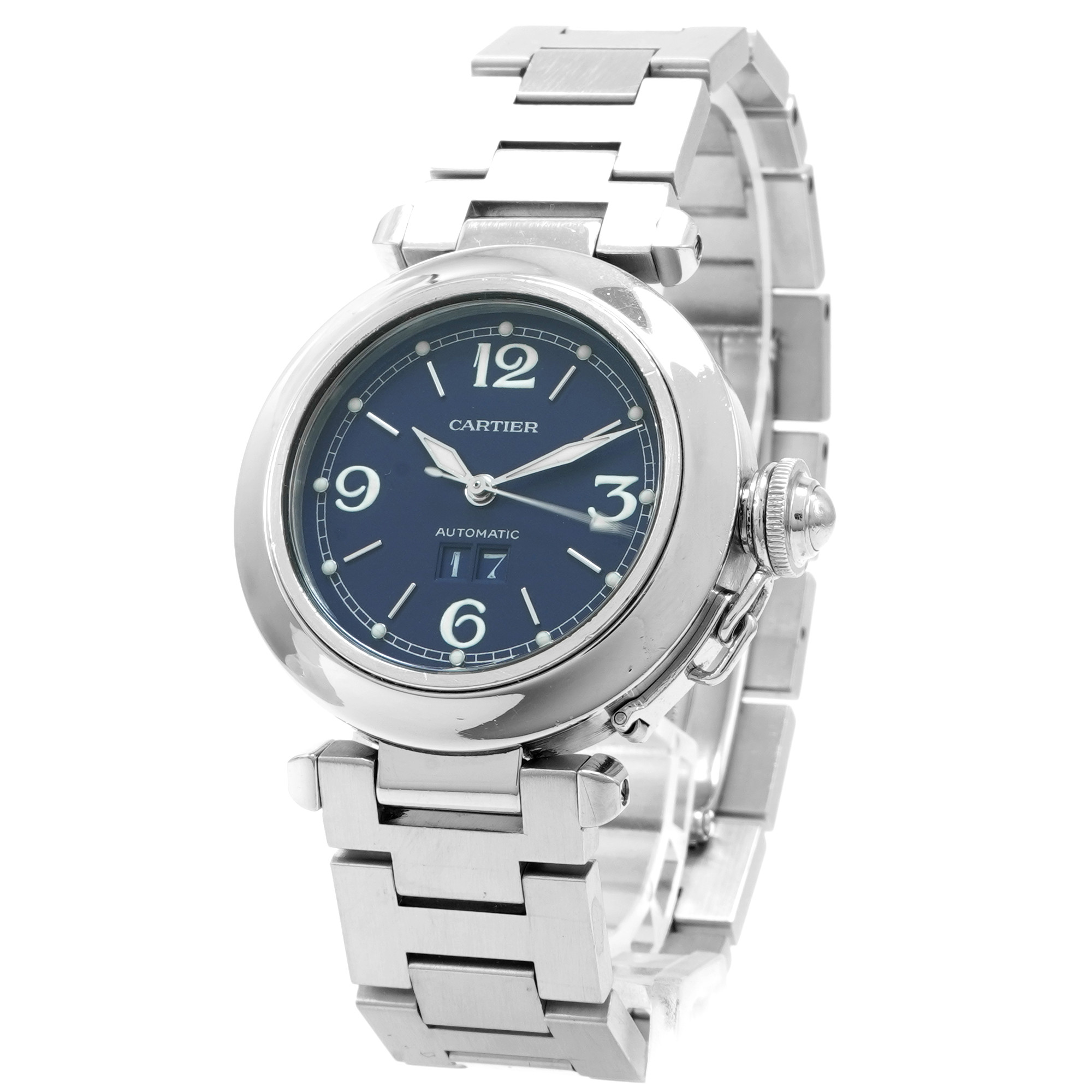 Cartier Pasha 35mm 2475 *Blue Dial* - Inventory 6451