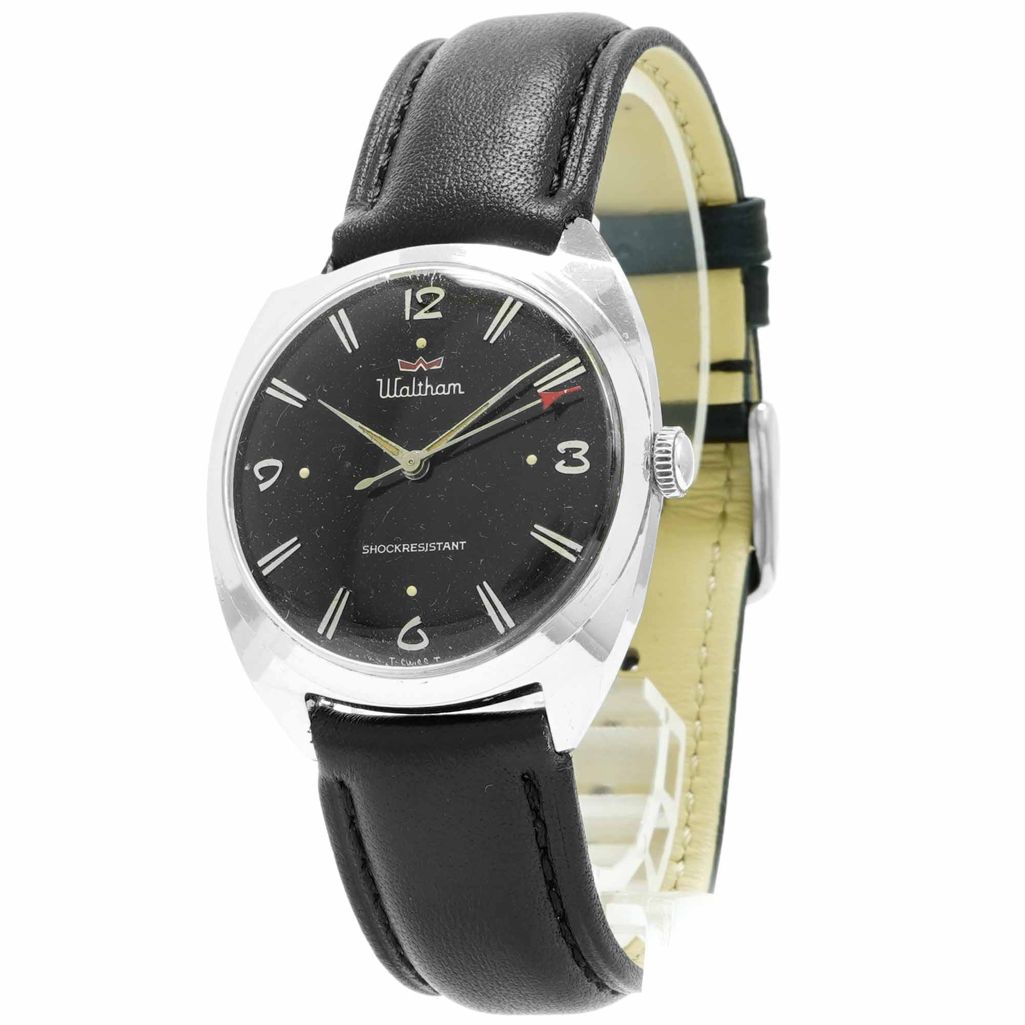 Waltham Black Dial *Vintage* - Inventory 6659 - DelrayWatch.com