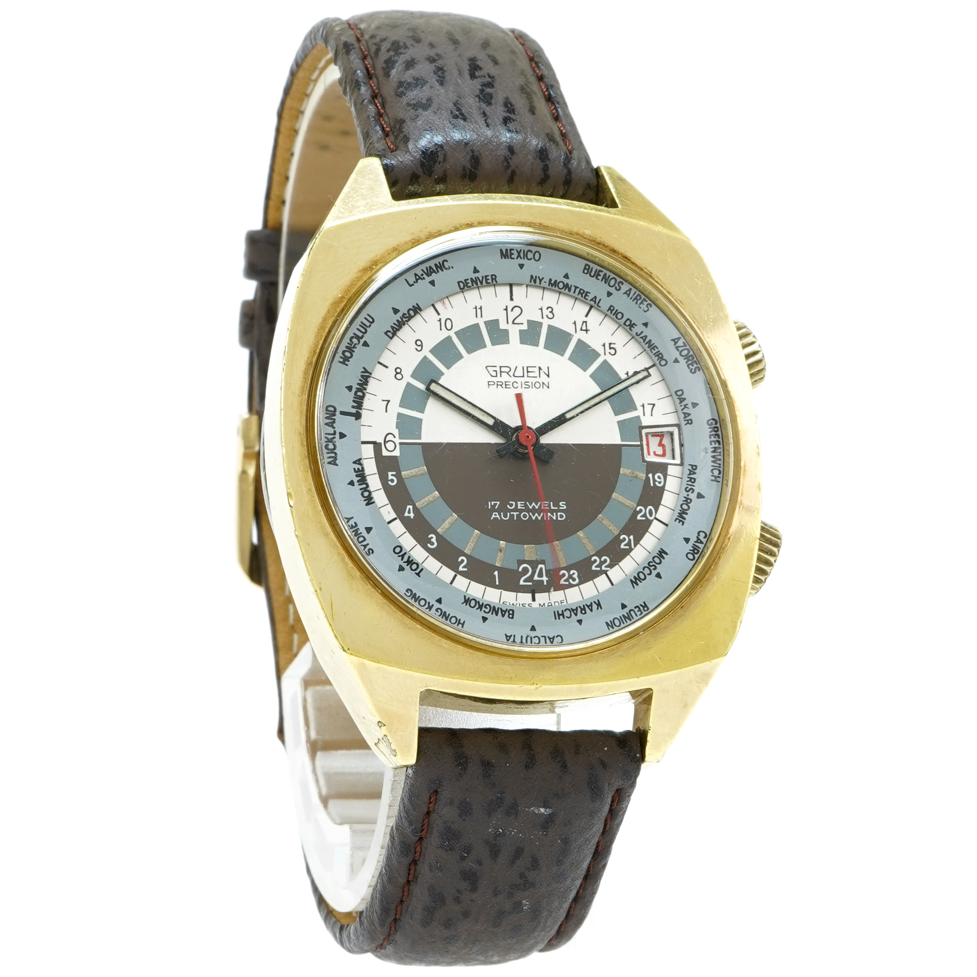 Gruen 24 Hour World Time *Vintage* - Inventory 6701