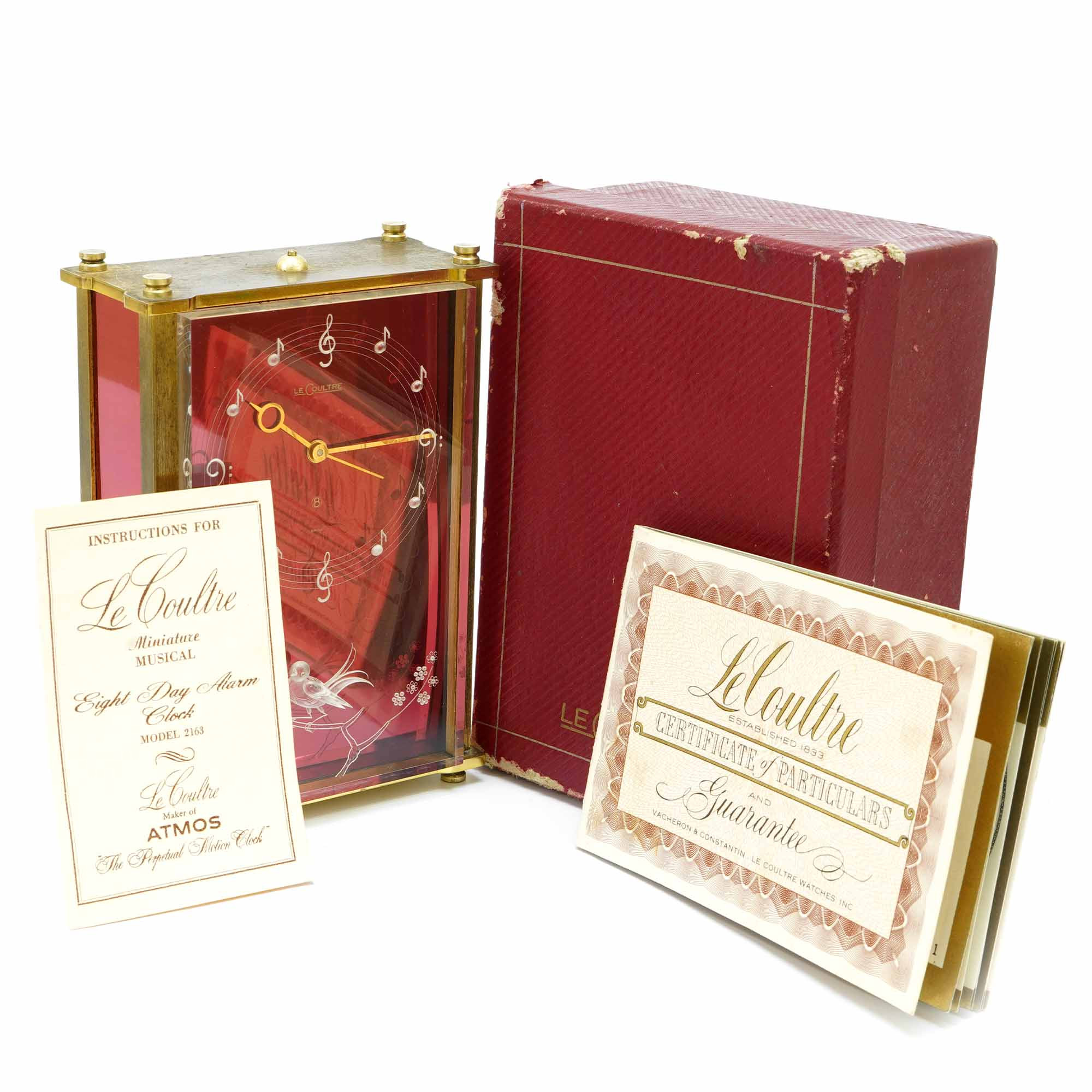 Jaeger LeCoultre Music Box 8 Days Alarm Clock - Inventory 5068