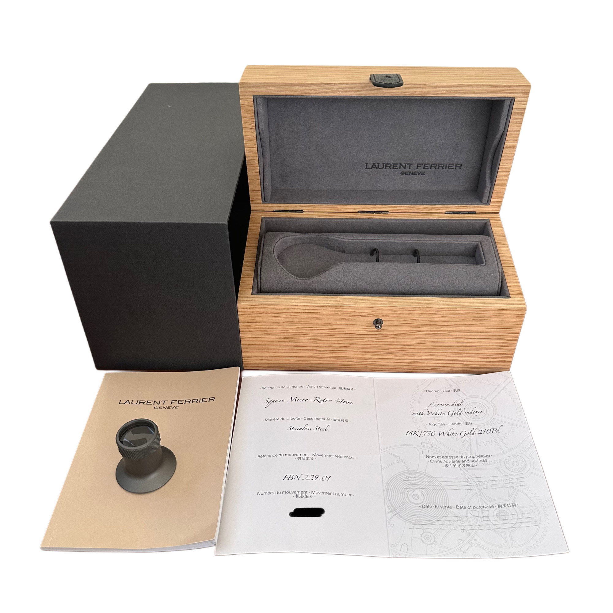 Laurent Ferrier Square Micro-Rotor 41mm FBN229.01 *Unworn* - Inventory 6860