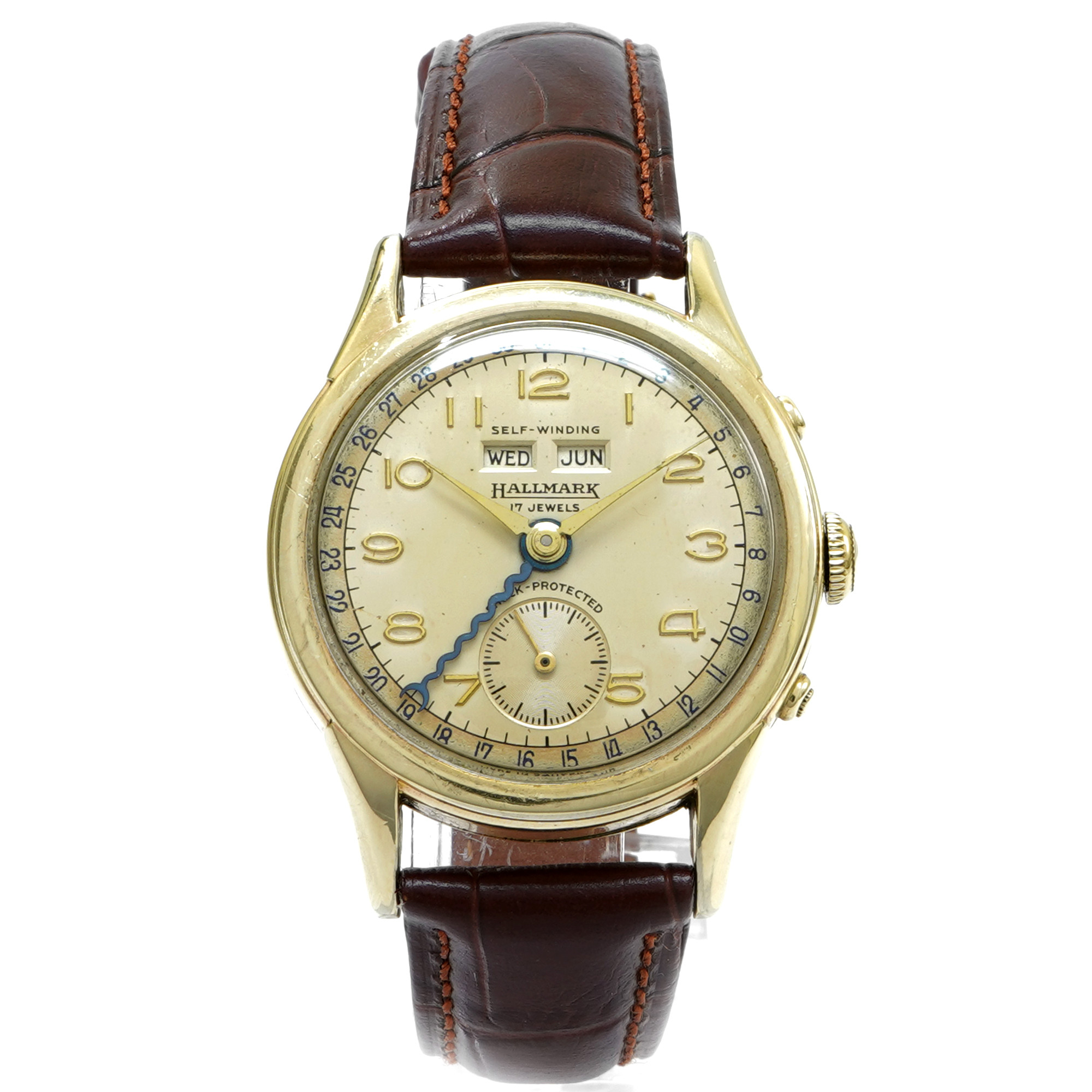 Hallmark Triple Date Calendar Automatic *Vintage* *Heuer
