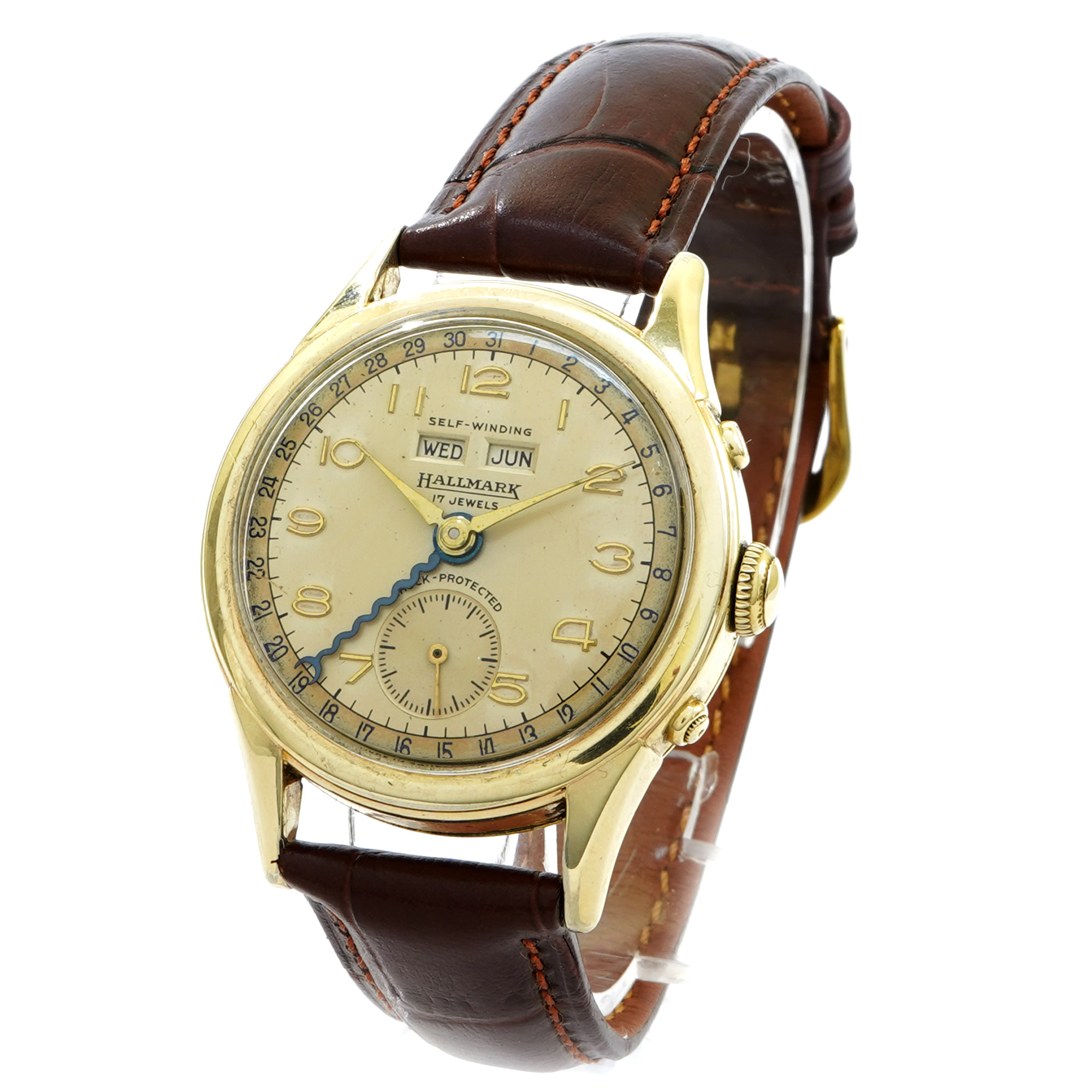 Hallmark Triple Date Calendar Automatic *Vintage* *Heuer