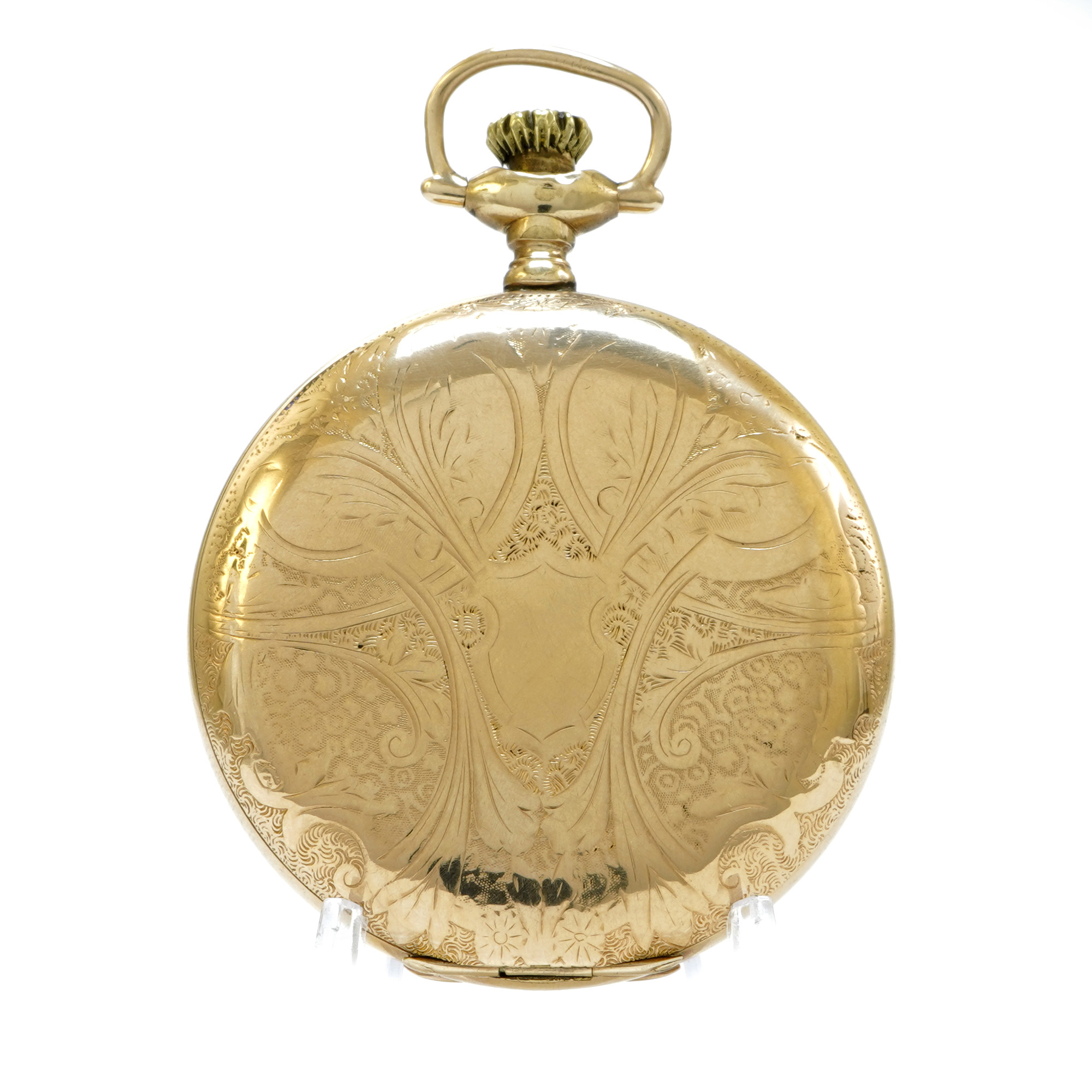 1905年製◇ELGIN 美彫金フルハンター 0S 7石 Gr.320 エルジン懐中時計 