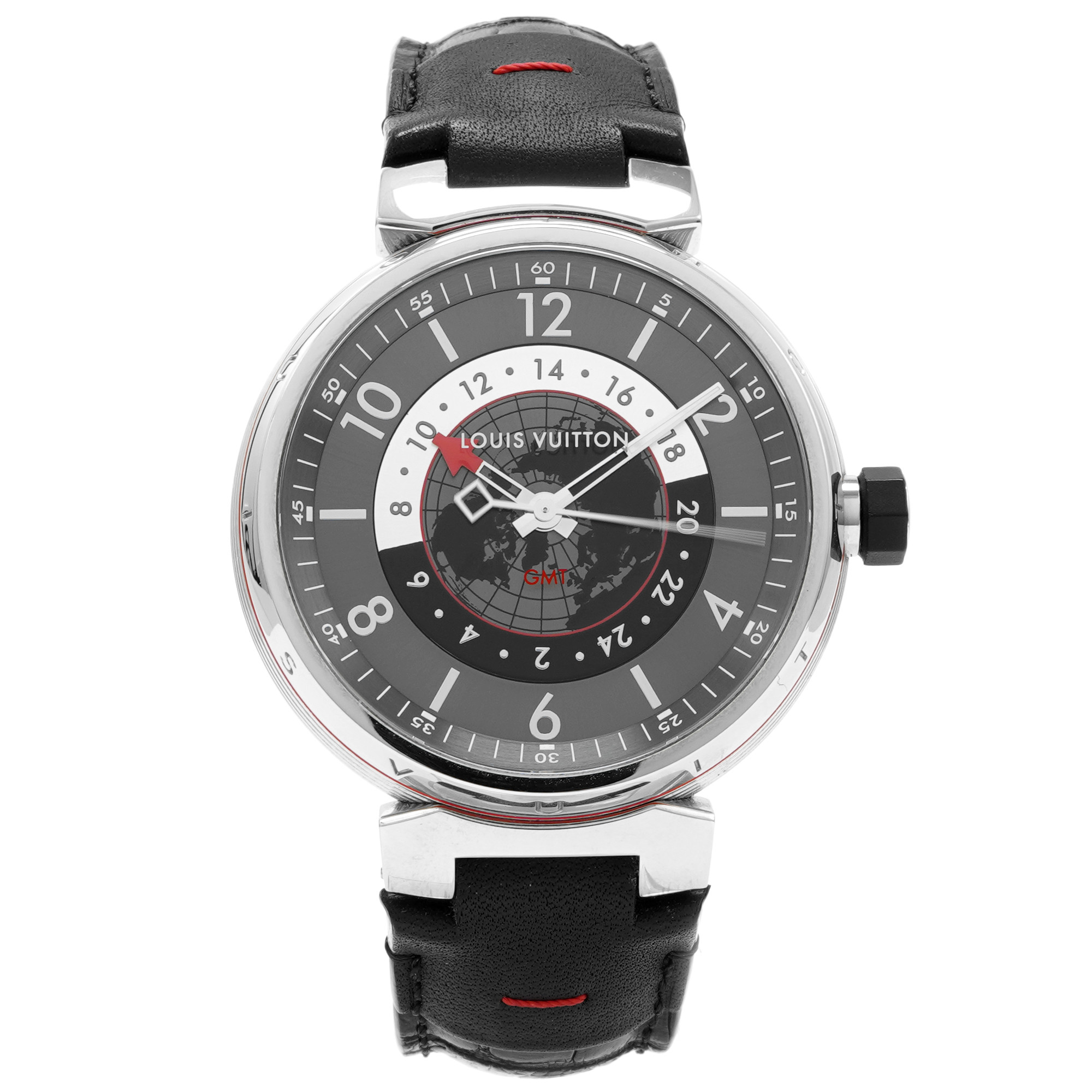Louis Vuitton Tambour Graphite GMT Q1D30 - Inventory 7341 Louis Vuitton Tambour Graphite GMT Q1D30 - Inventory 7341