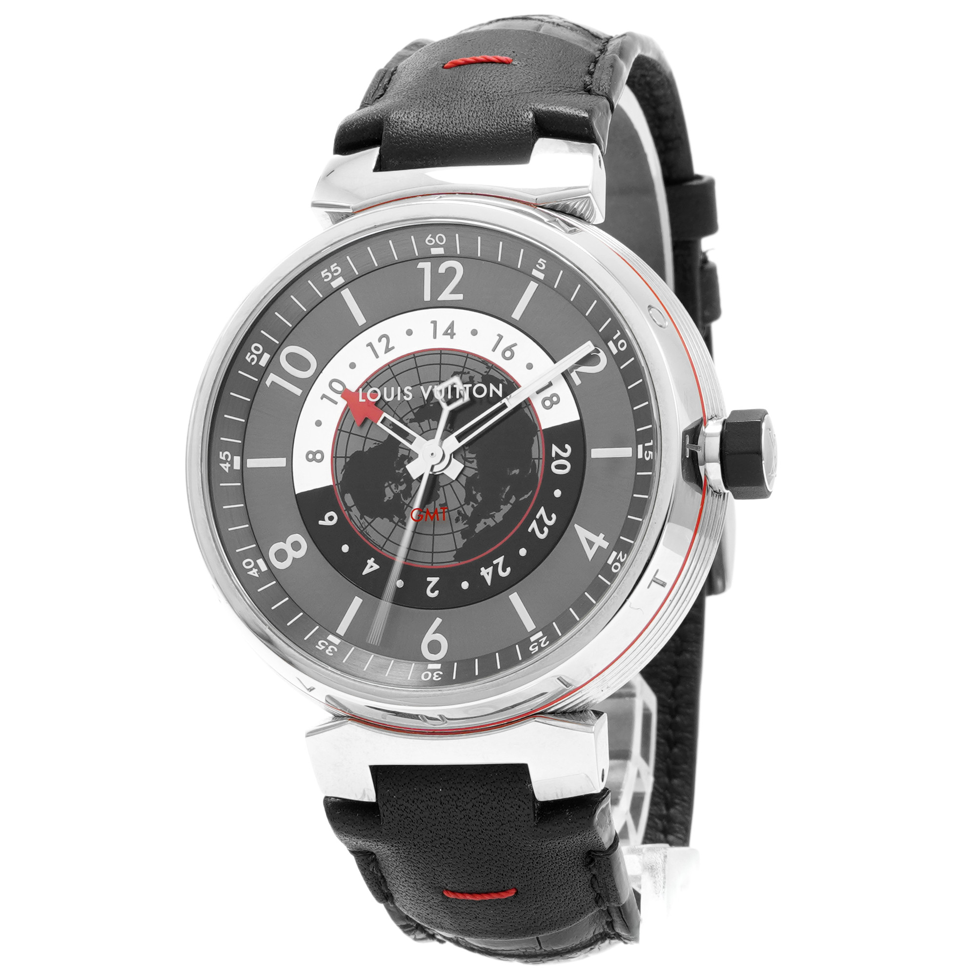 Louis Vuitton Tambour Graphite GMT Q1D30 - Inventory 7341