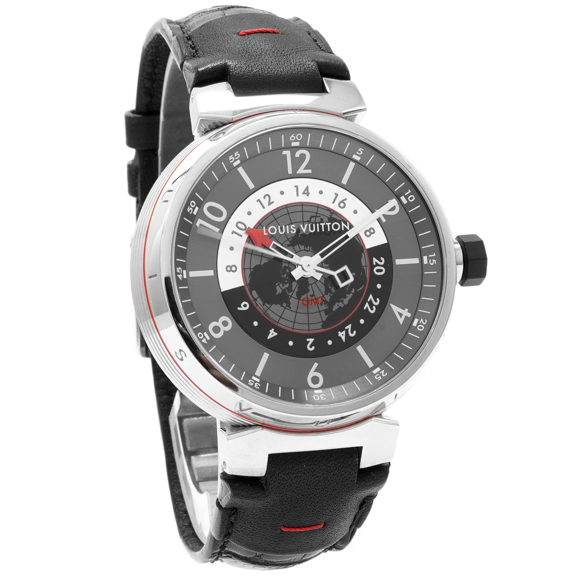 Louis Vuitton Tambour Graphite GMT Q1D30 - Inventory 7341