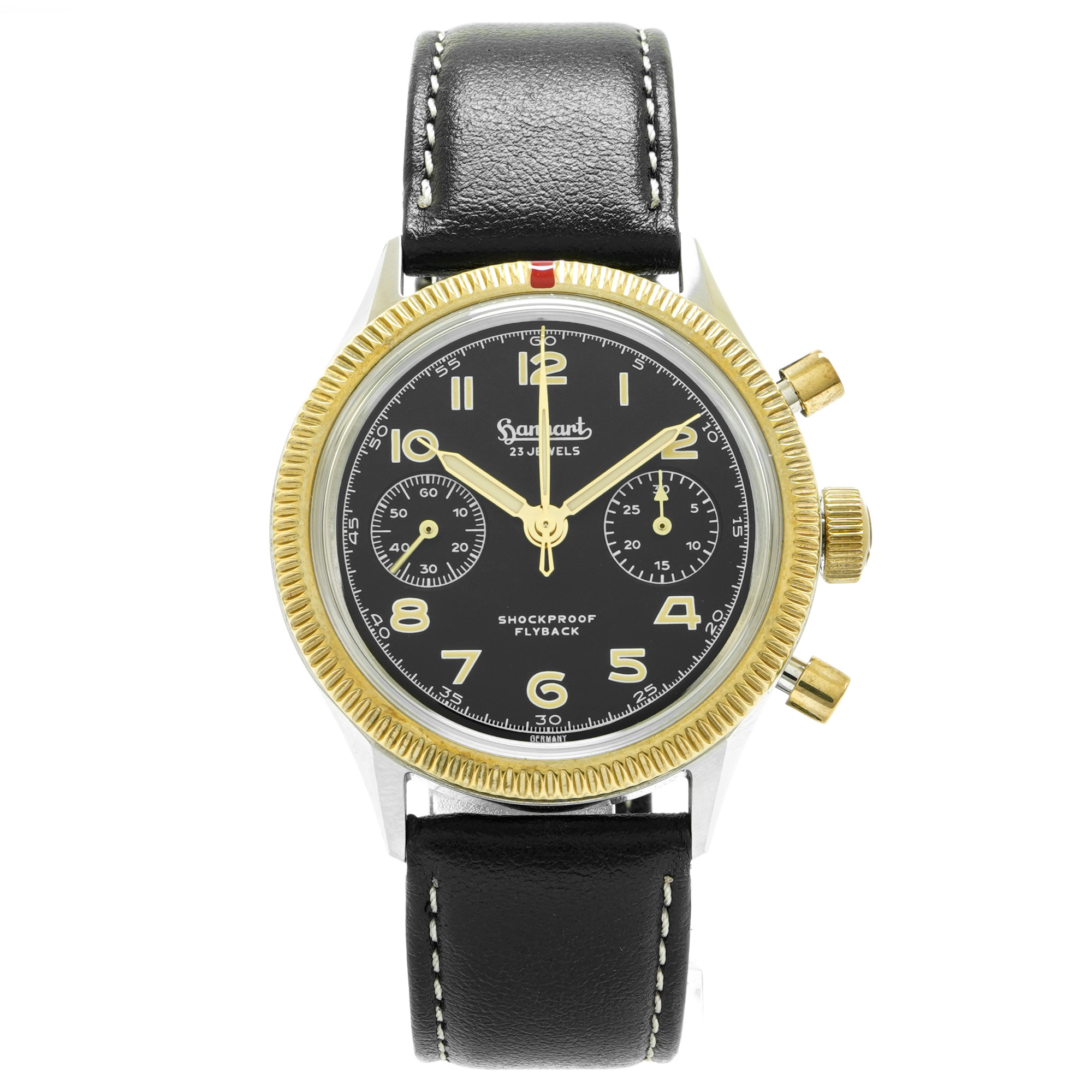 Hanhart 417C Bicolor Flyback 39mm *Unworn* Limited Edition