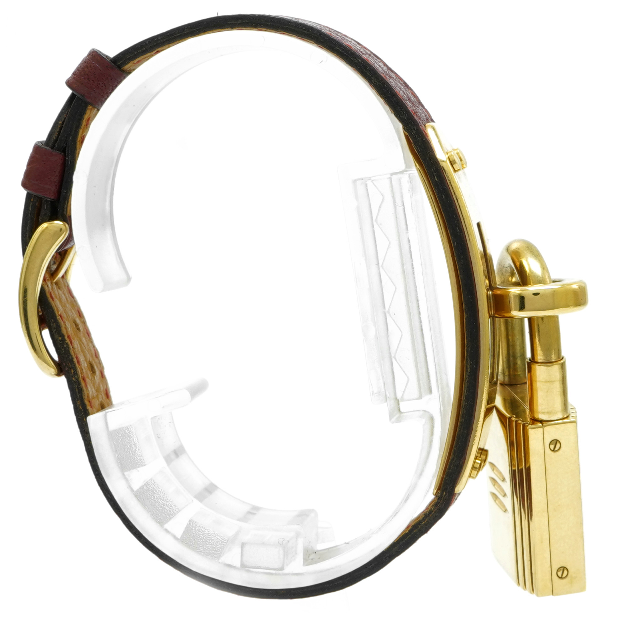 Hermes Kelly Watch KE1.201 *Burgundy* - Inventory 7630