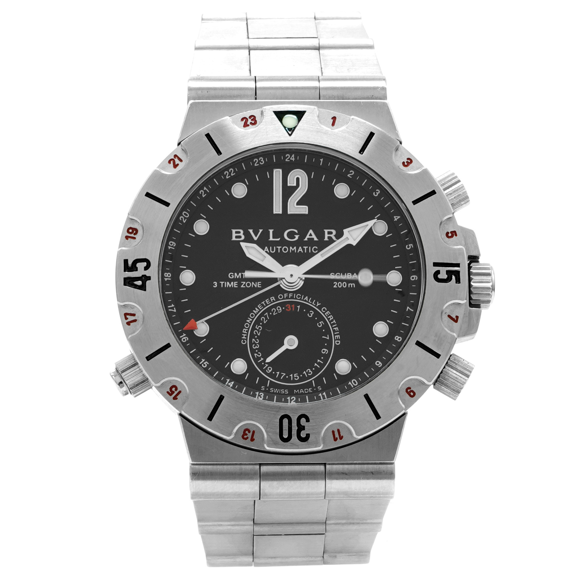 Bulgari Diagono GMT SD 38S GMT - Inventory 7663 Bulgari Diagono GMT SD 38S GMT - Inventory 7663