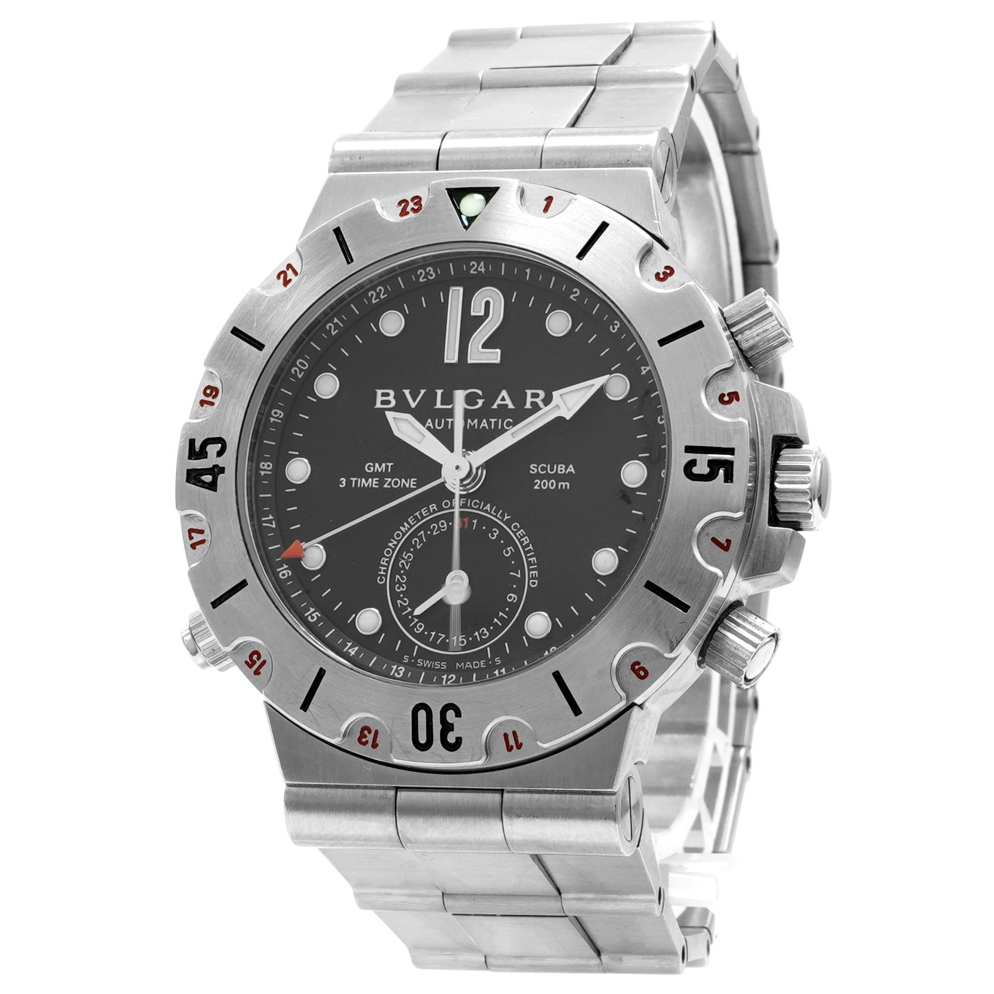 Bulgari Diagono GMT SD 38S GMT - Inventory 7663 Bulgari Diagono GMT SD 38S GMT - Inventory 7663