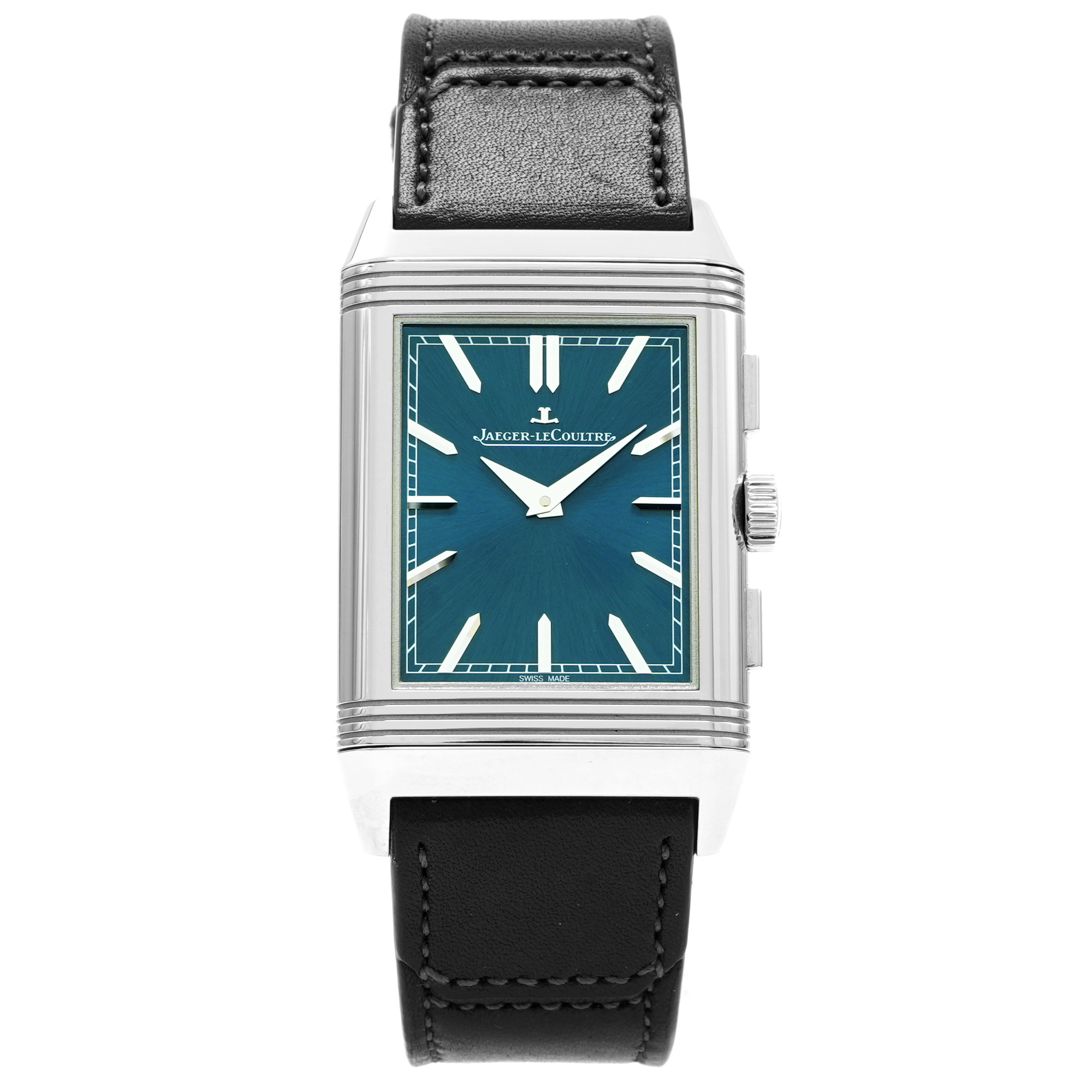 Jaeger LeCoultre Reverso Tribute Chronograph Q389848J *Mint Blue Dial* *2024* - Inventory 7712