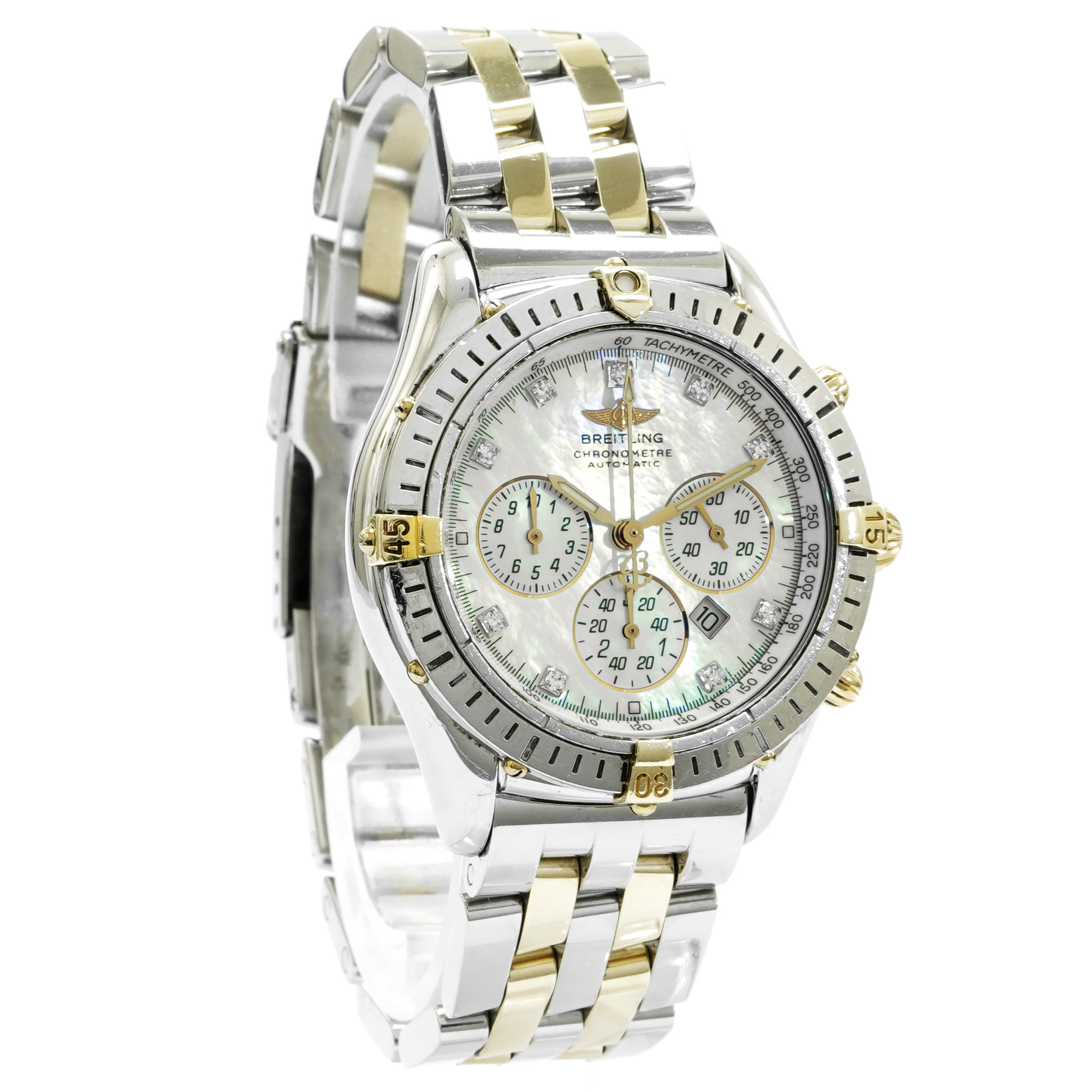 Breitling Shadow Flyback MOP Diamond Dial B35312 - Inventory 7767
