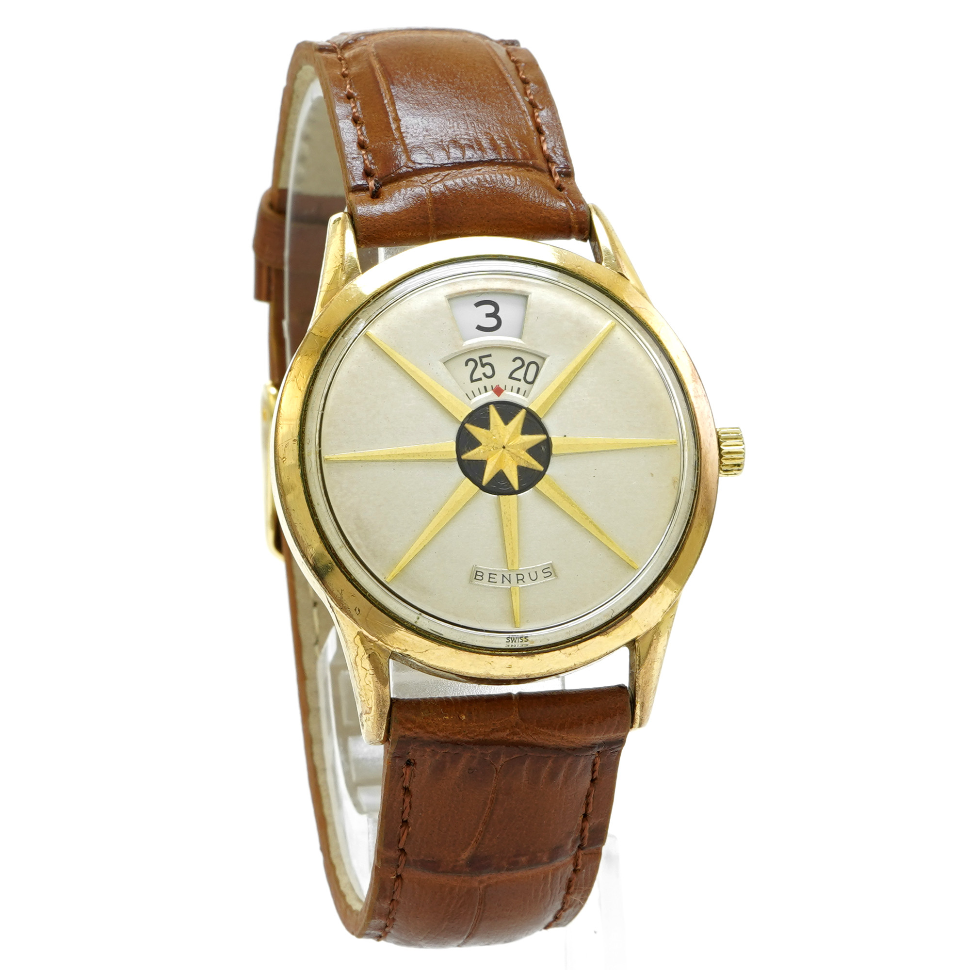 Benrus Dial-O-Rama Direct Read Jump Hour *Vintage* *1957* - Inventory 7827