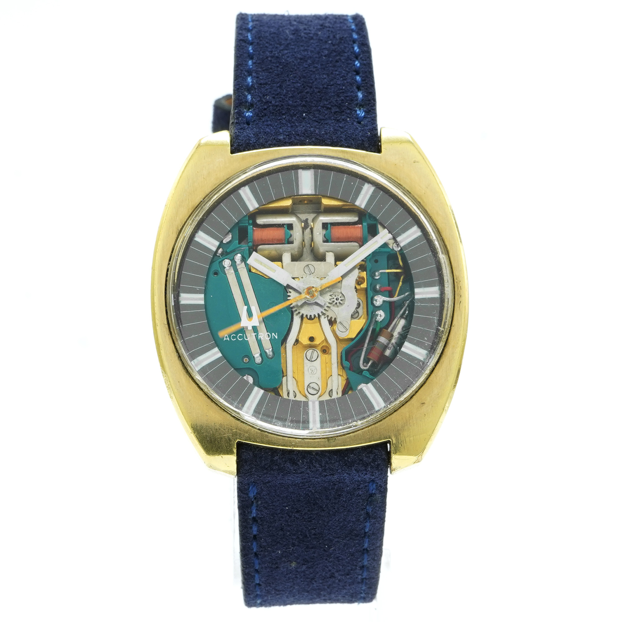 Bulova Accutron Cushion Case Spaceview 214 *Vintage* *1967* - Inventory 7829