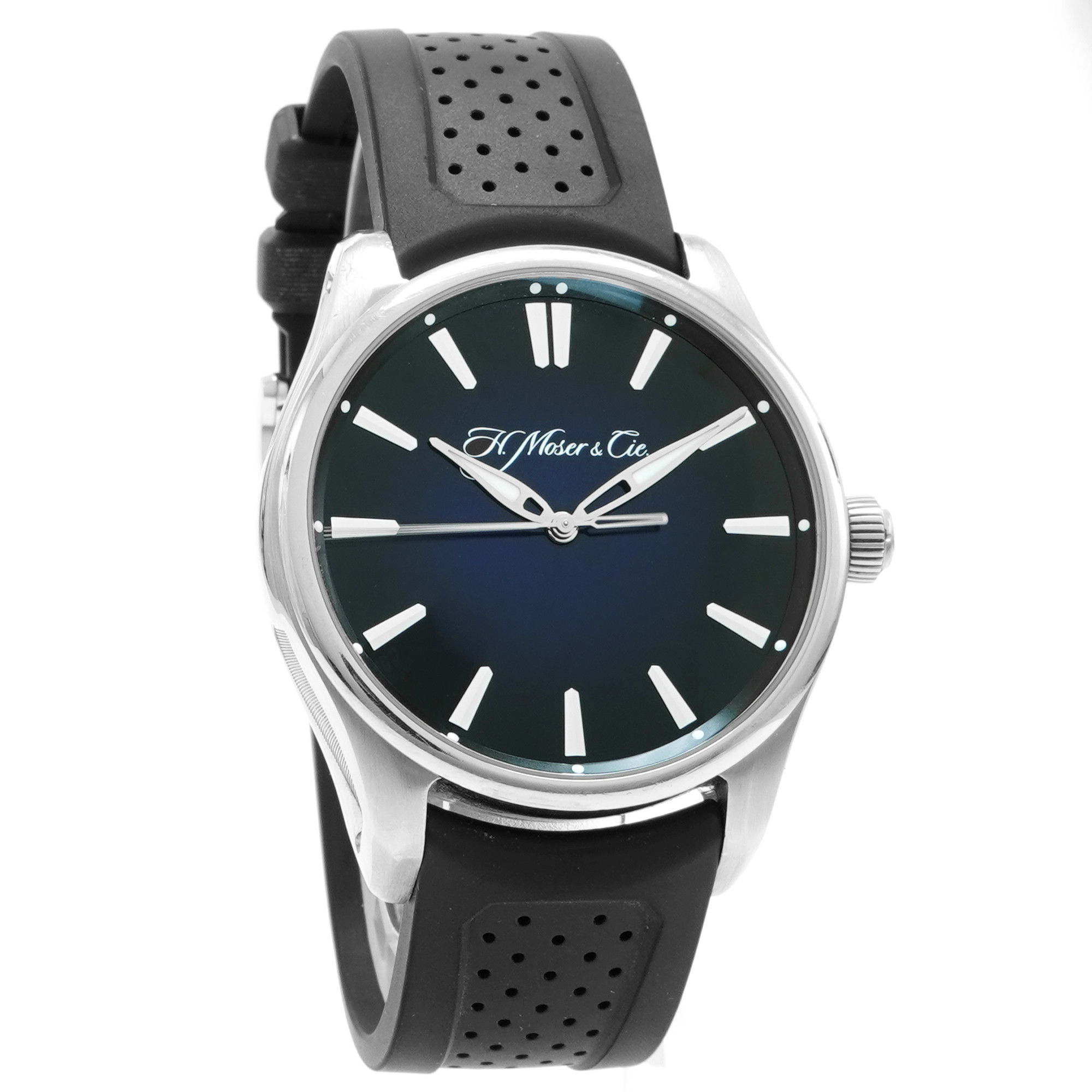 H Moser Pioneer Centre Seconds - Midnight Blue Fume' 3200-1200 - Inventory 7864