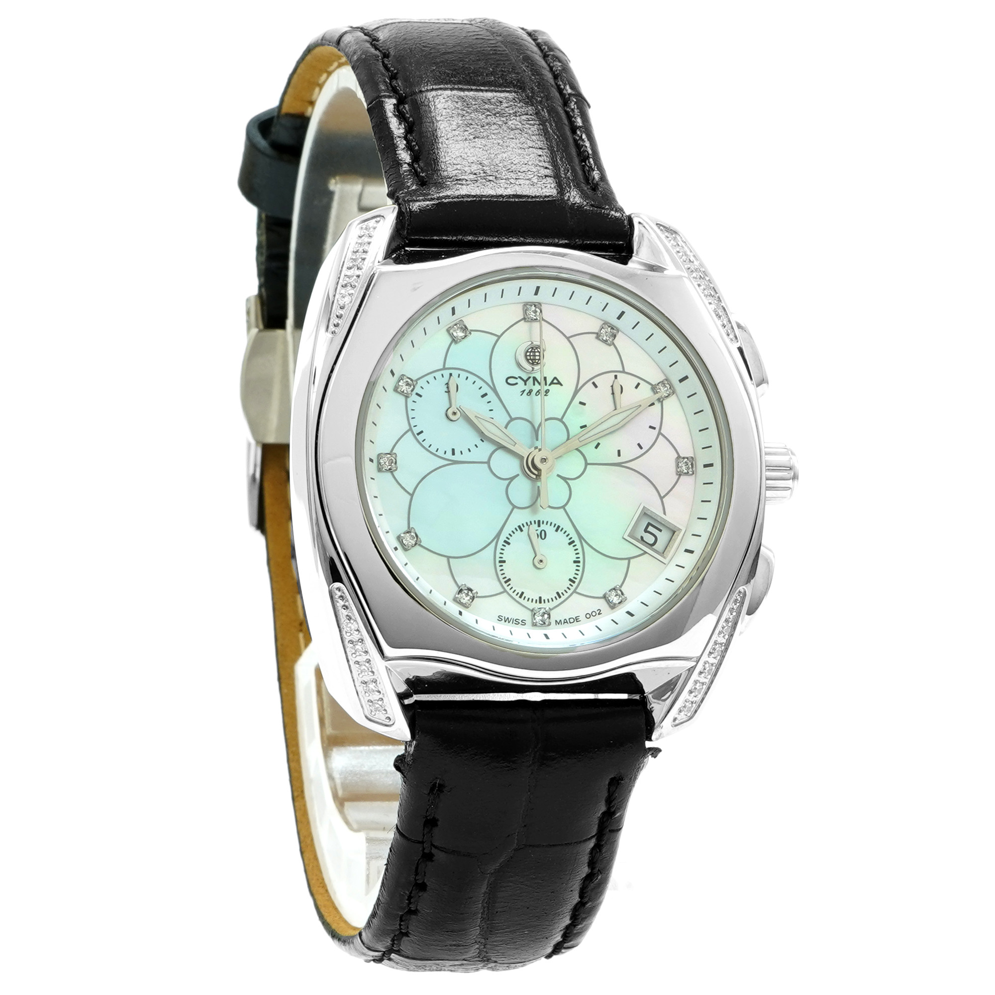 Cyma Floral MOP Diamonds Chronograph *Unworn* - Inventory 7835