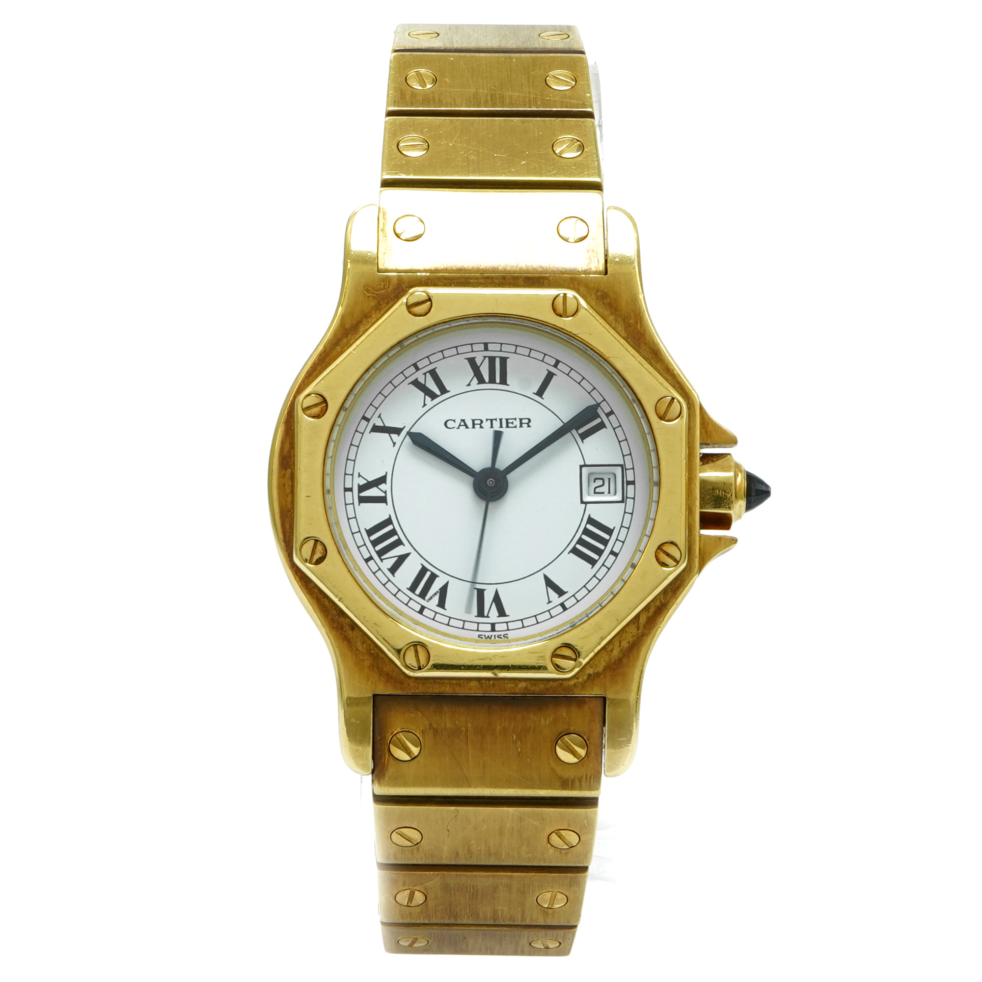 Cartier Santos Octagon 82737788 - Inventory 7840 - DelrayWatch.com