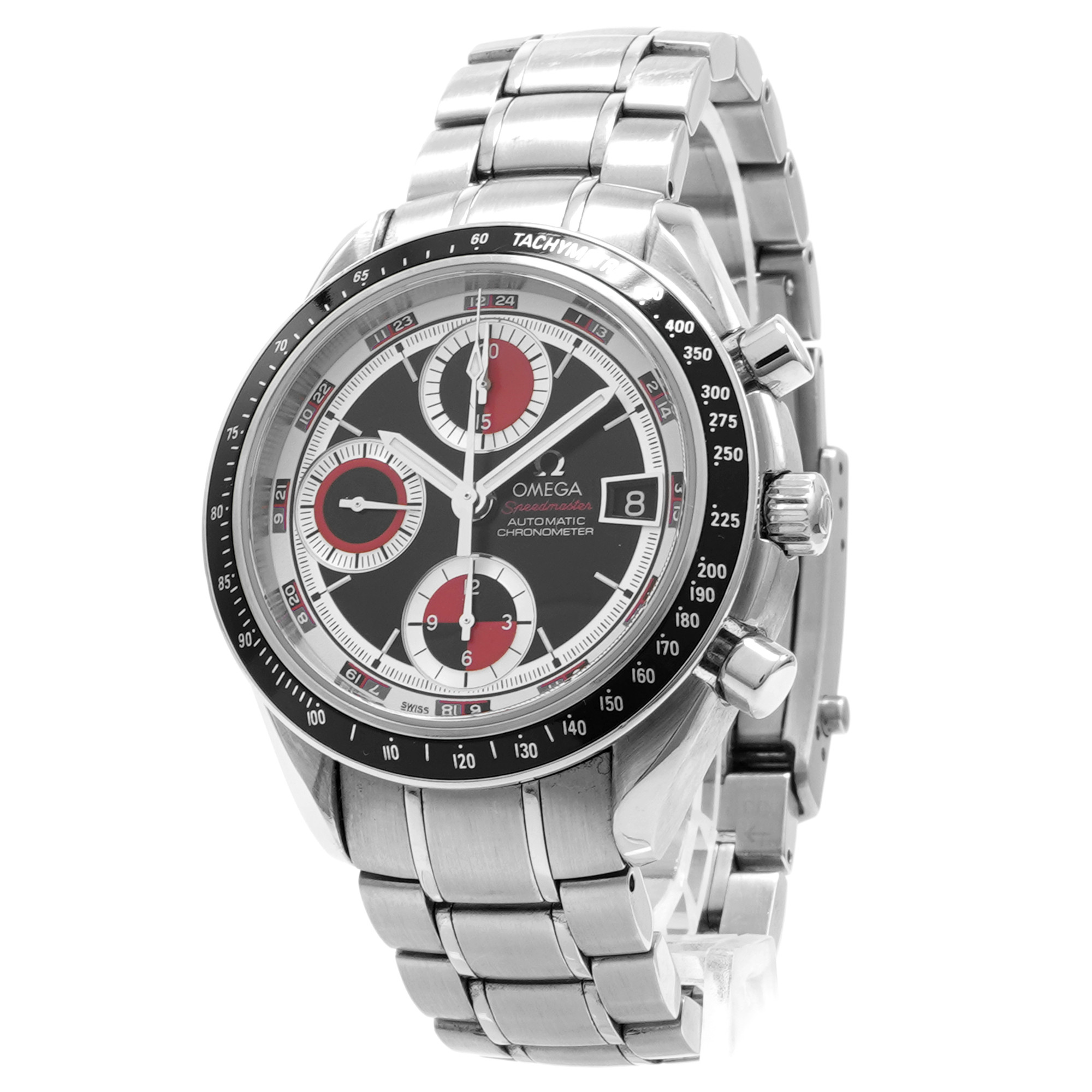 OMEGA RITAO CHAN公式アカウント10 Omega Speedmaster Date Black Red Casino Dial - Inventory 7885
