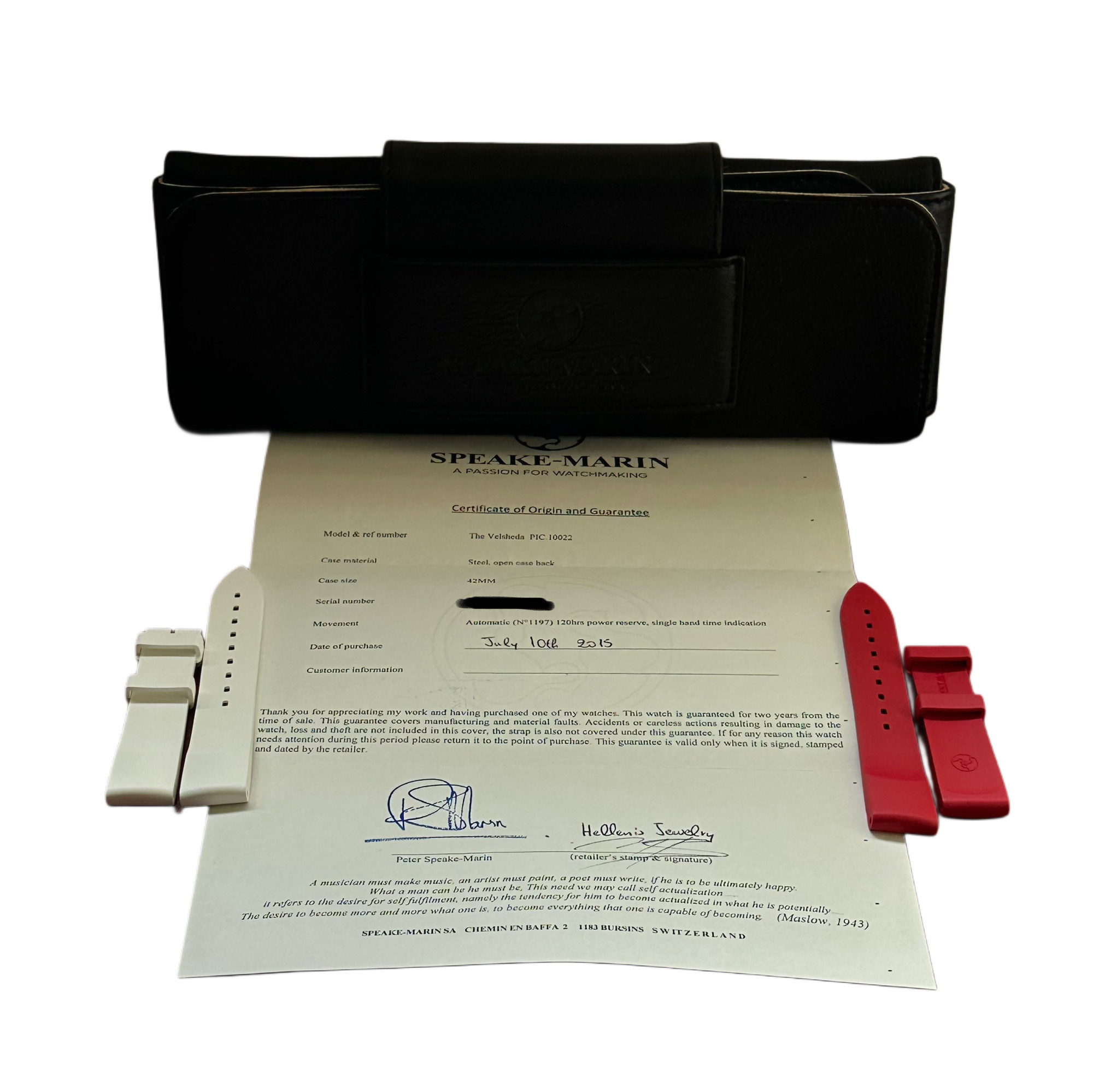 Speake-Marin The Velsheda PIC.10022 - Inventory 7981