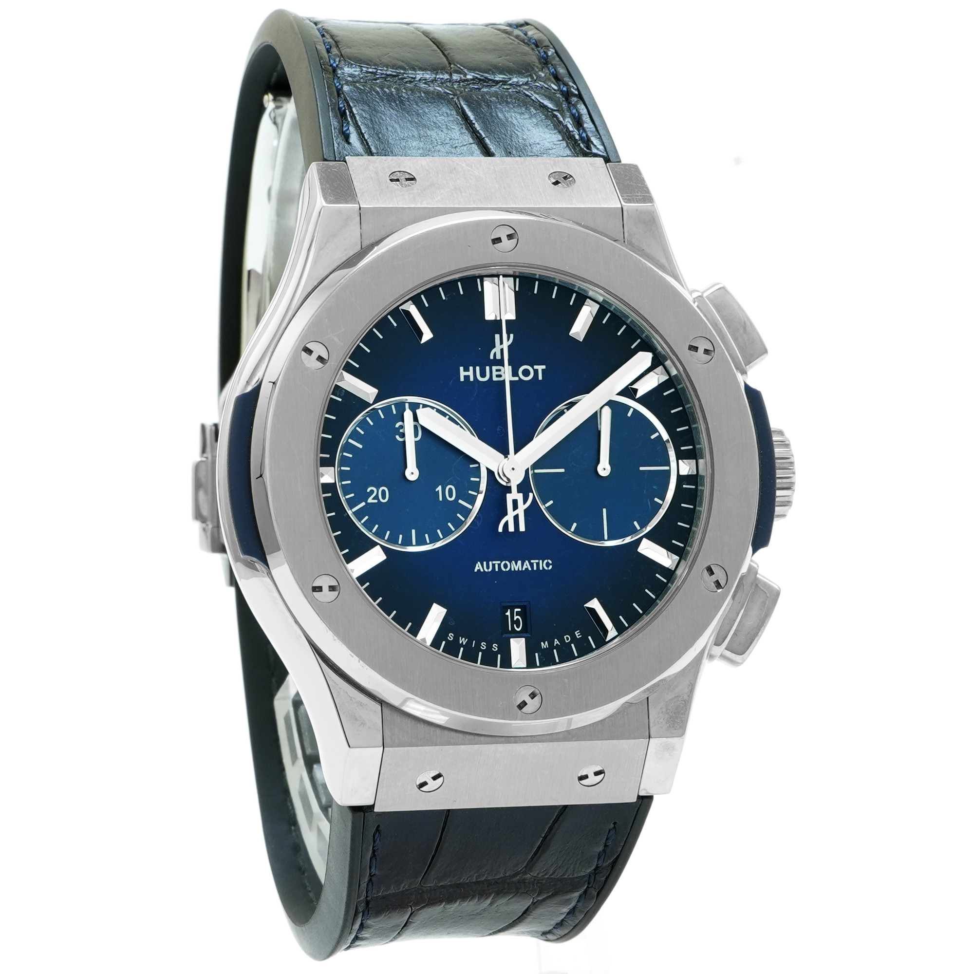 Hublot Classic Fusion Chronograph Titanium Deep Blue *2023* - Inventory 8105