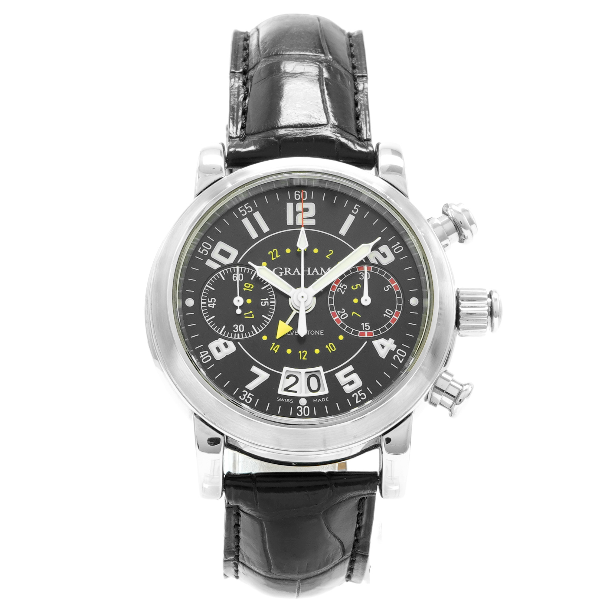 Graham Silvertone Flyback Chronograph GMT 2SIAS.U01A.A02F - Inventory 8136