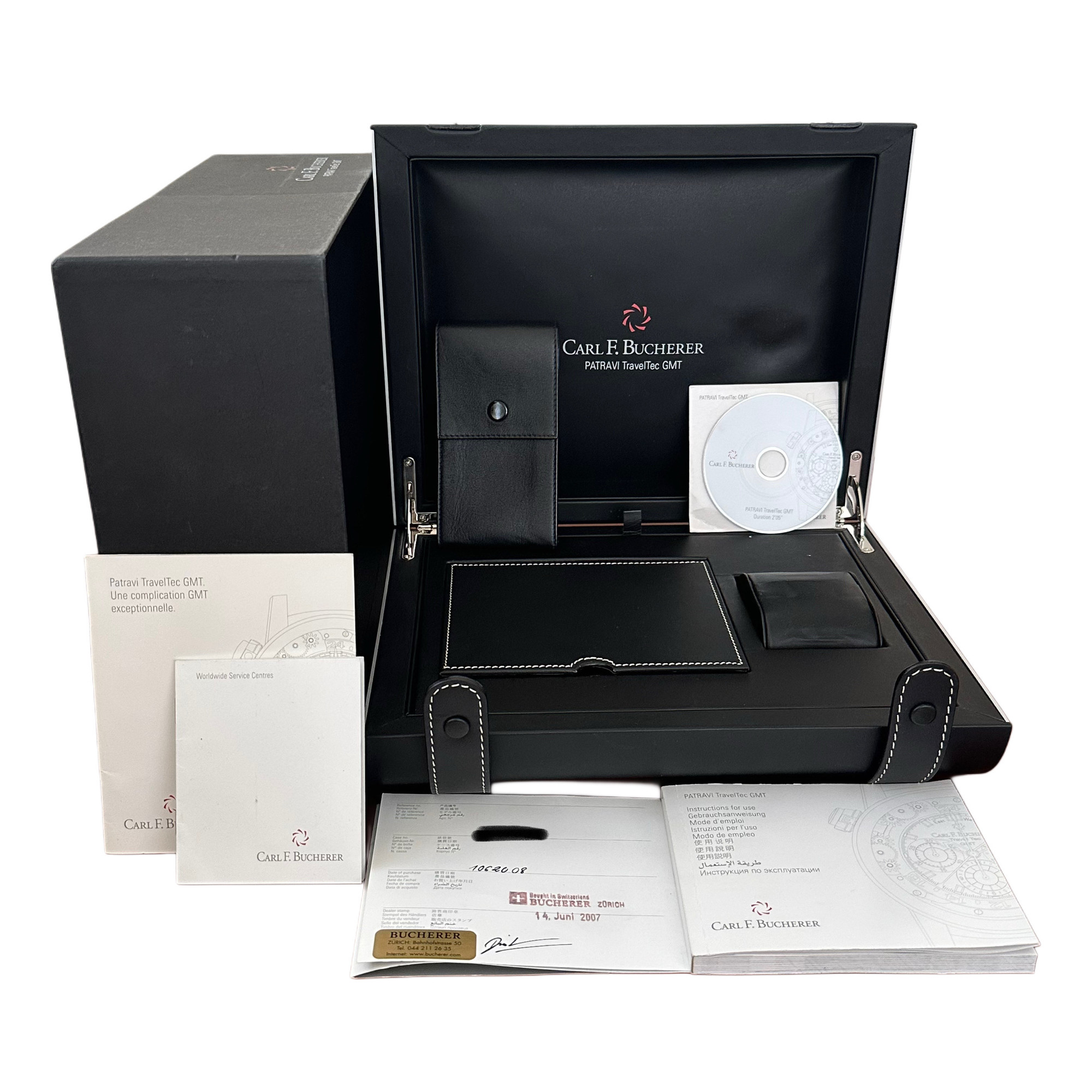 Carl F Bucherer Patravi Traveltec GMT 00.10620.08.63.21 - Inventory 8137