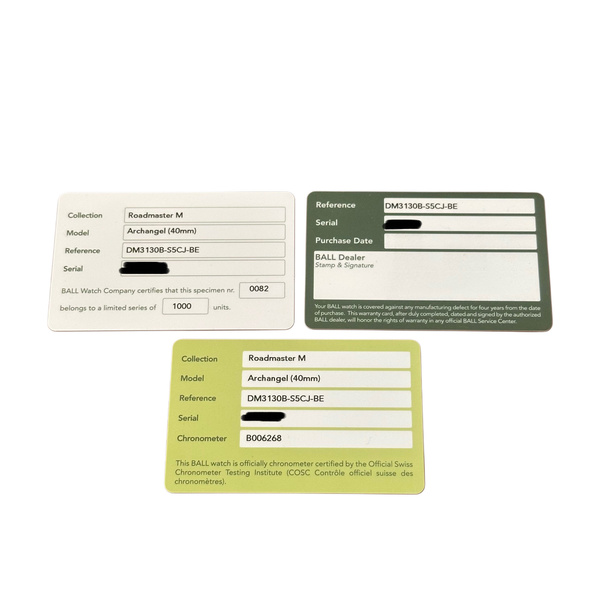 Ball Roadmaster Archangel 40mm DM3130B-S5CJ-BE *Blue Dial* - Inventory 8182