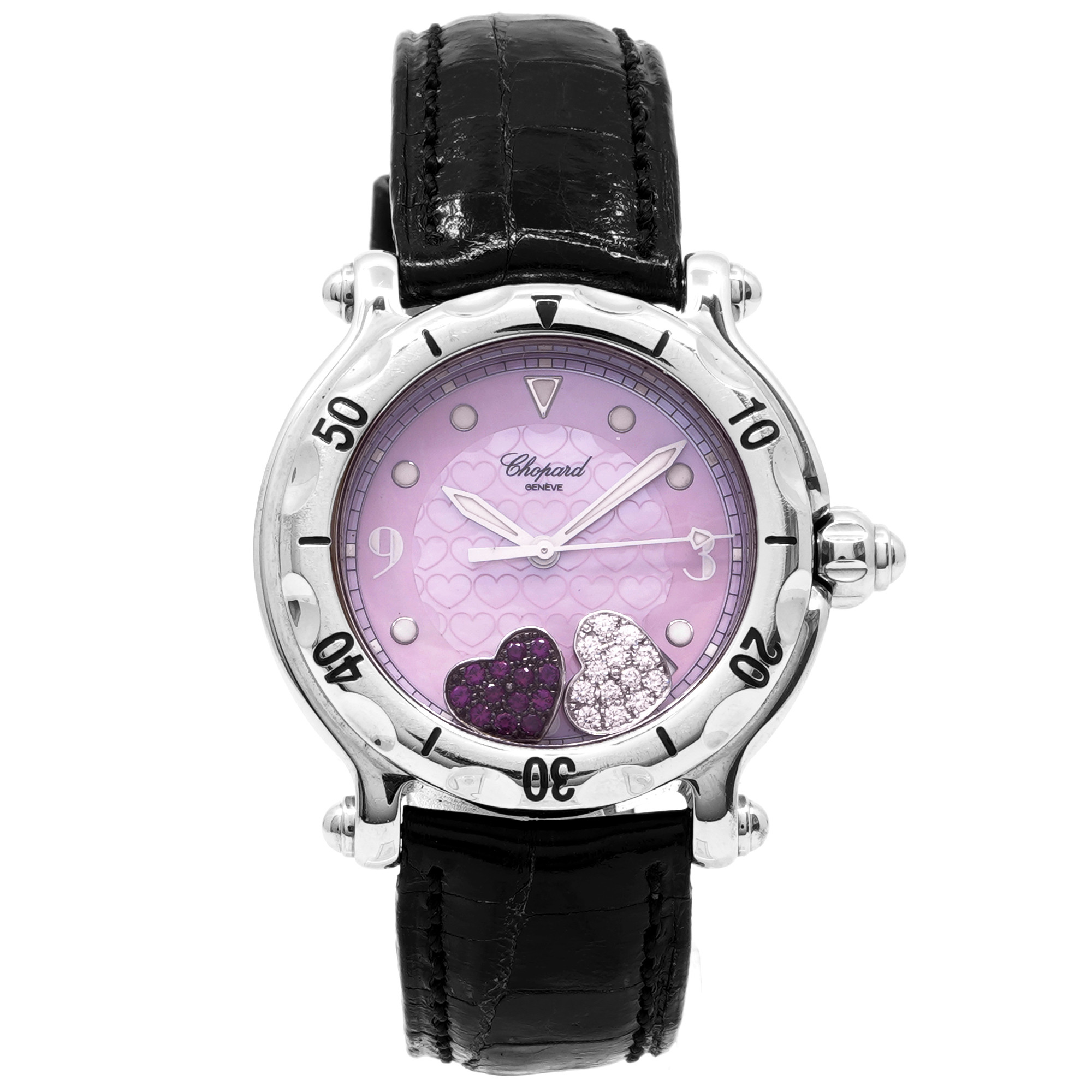 Chopard Happy Sport Diamond Ruby Heart Pink 288950 - Inventory 7774