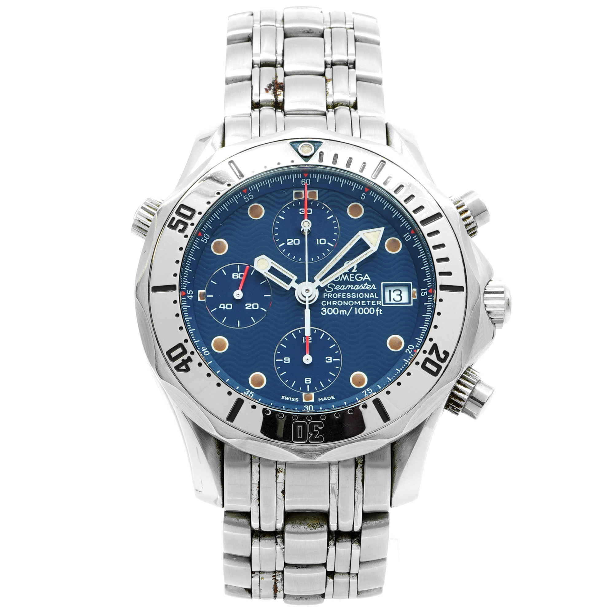 Omega Seamaster Diver 300M Chronograph 2598.80.00 *Blue Dial* - Inventory 8416